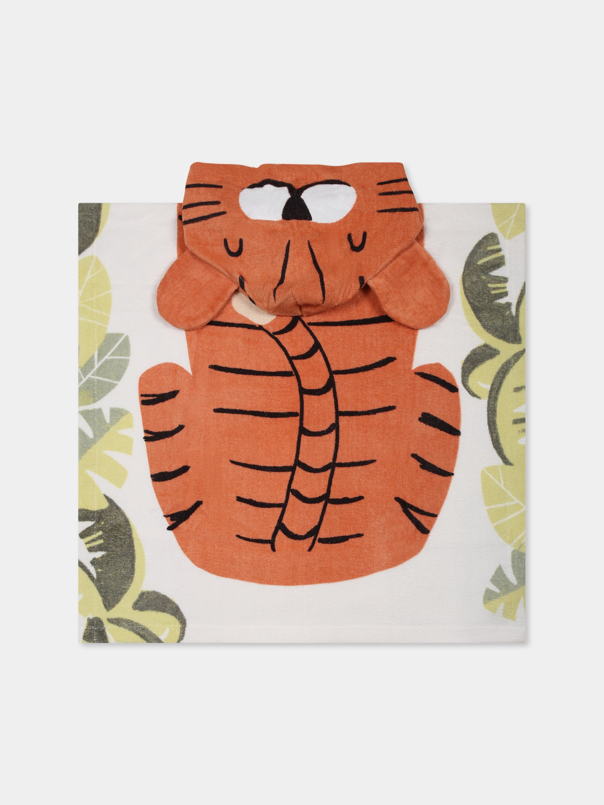 Accappatoio multicolor per neonato con tigre,Mayoral,10894 073
