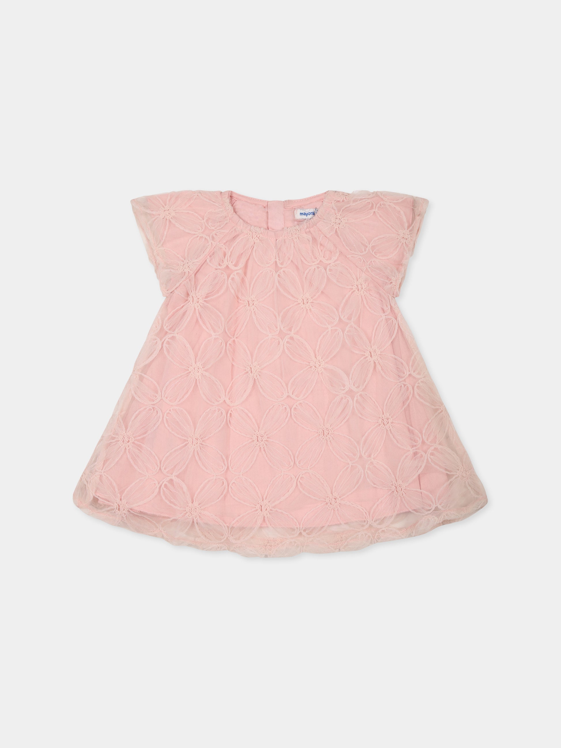 Vestito rosa per neonata con fiori,Mayoral,1982 026