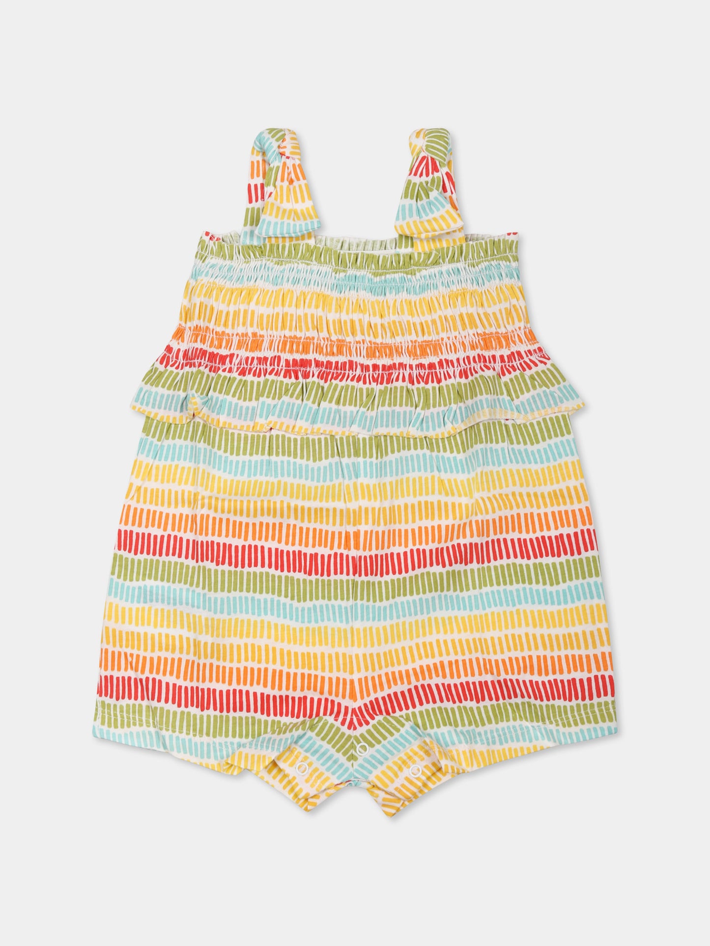 Jumpsuit multicolor per neonata con fiocco,Mayoral,1839 056