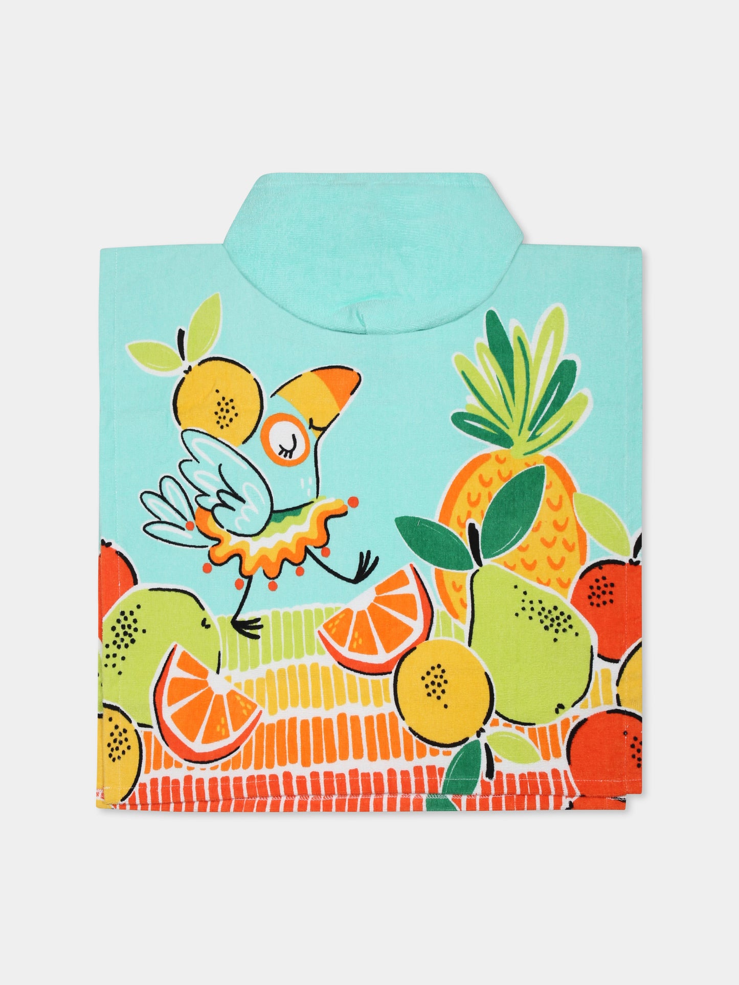 Accappatoio verde per neonata con frutta,Mayoral,10895 026