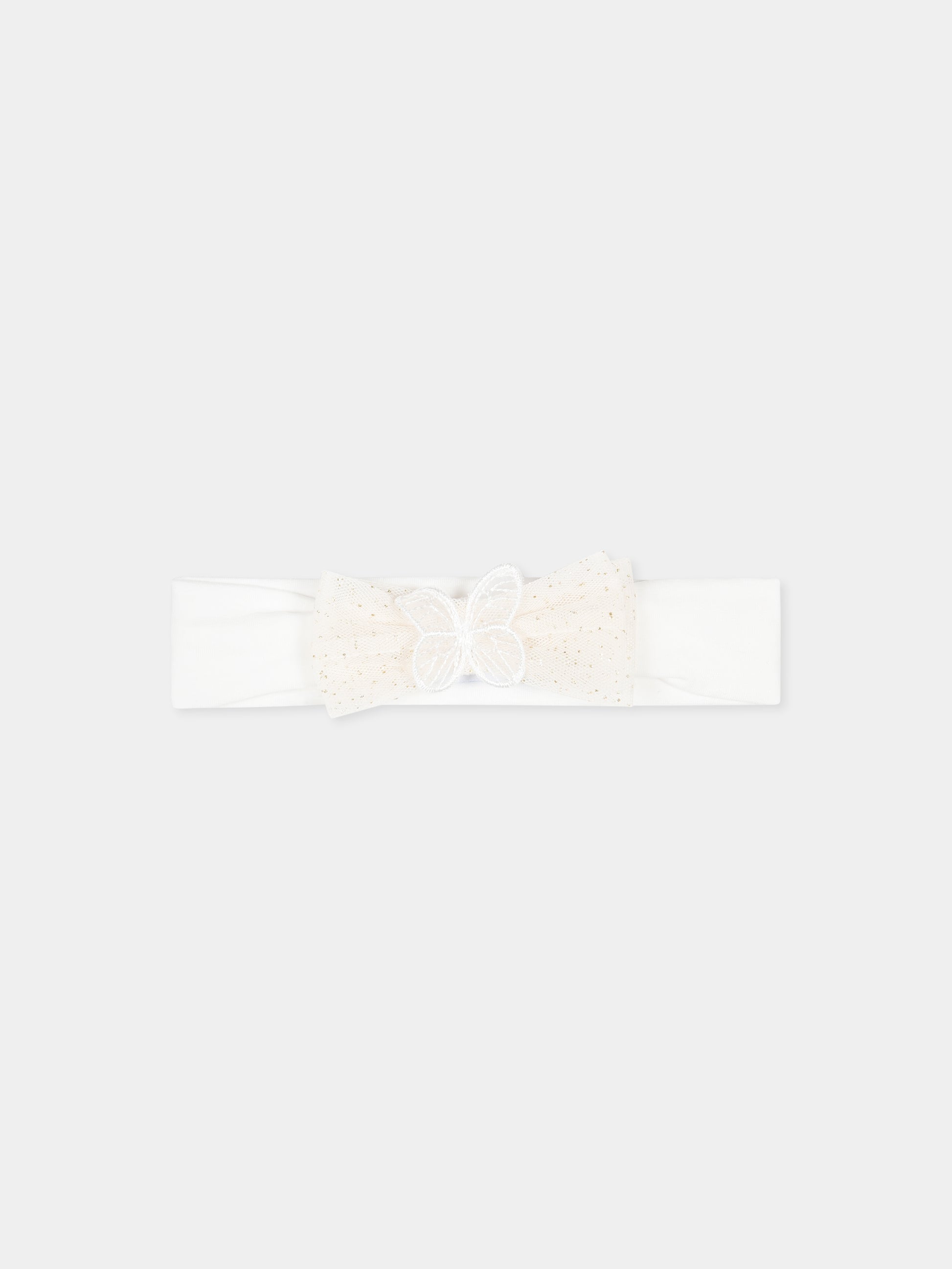Fascia bianca per neonat con fiocco,Mayoral,10887 019