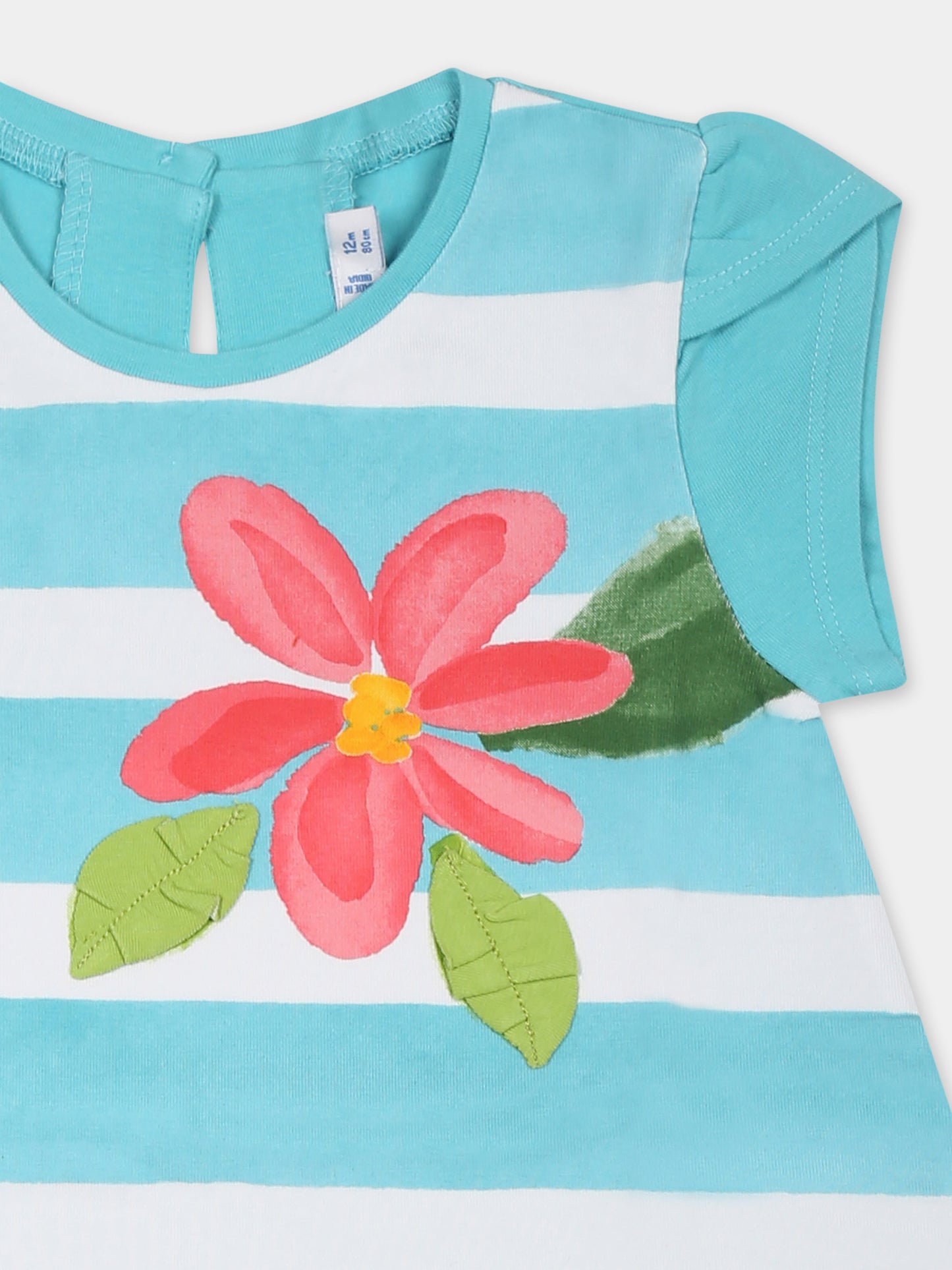 Vestito verde per neonata con stampa fiore,Mayoral,1922 074