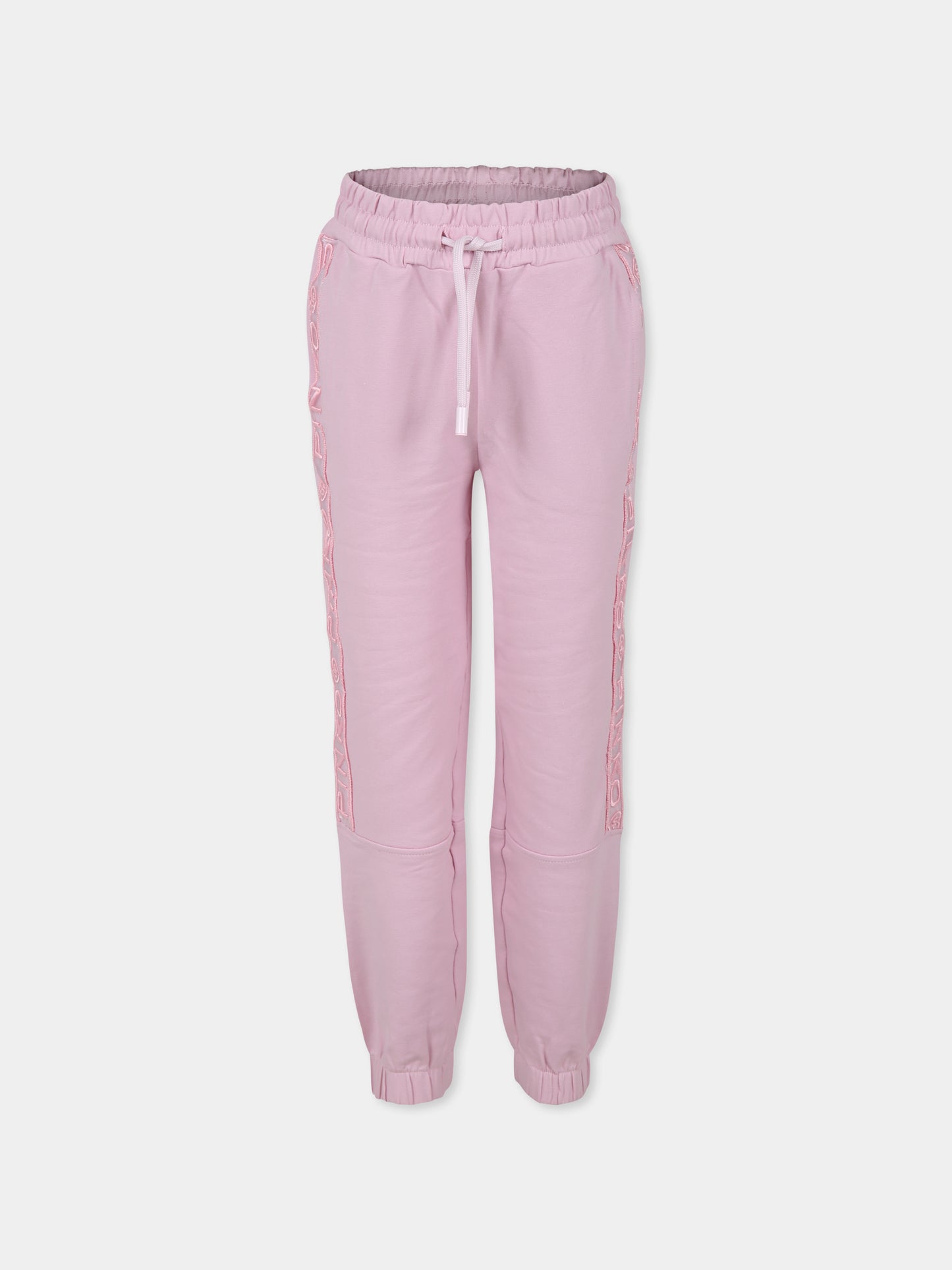 Pantaloni rosa per bambina con logo,Pinko,S4PIBGFP191 042