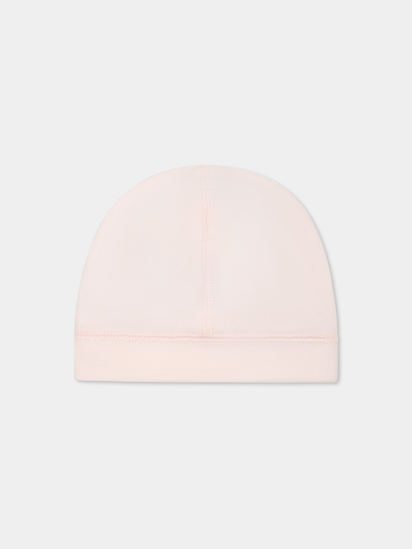 Cappello rosa per neonata con logo