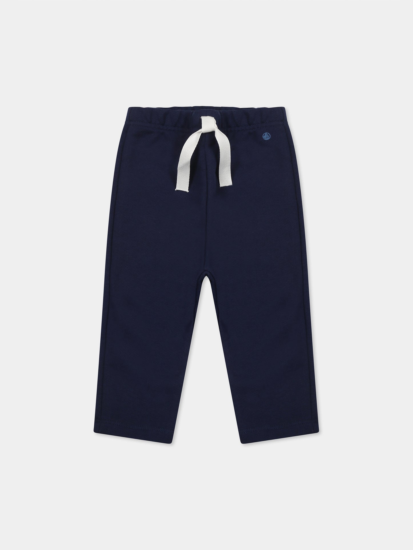Pantaloni blu per neonati con logo