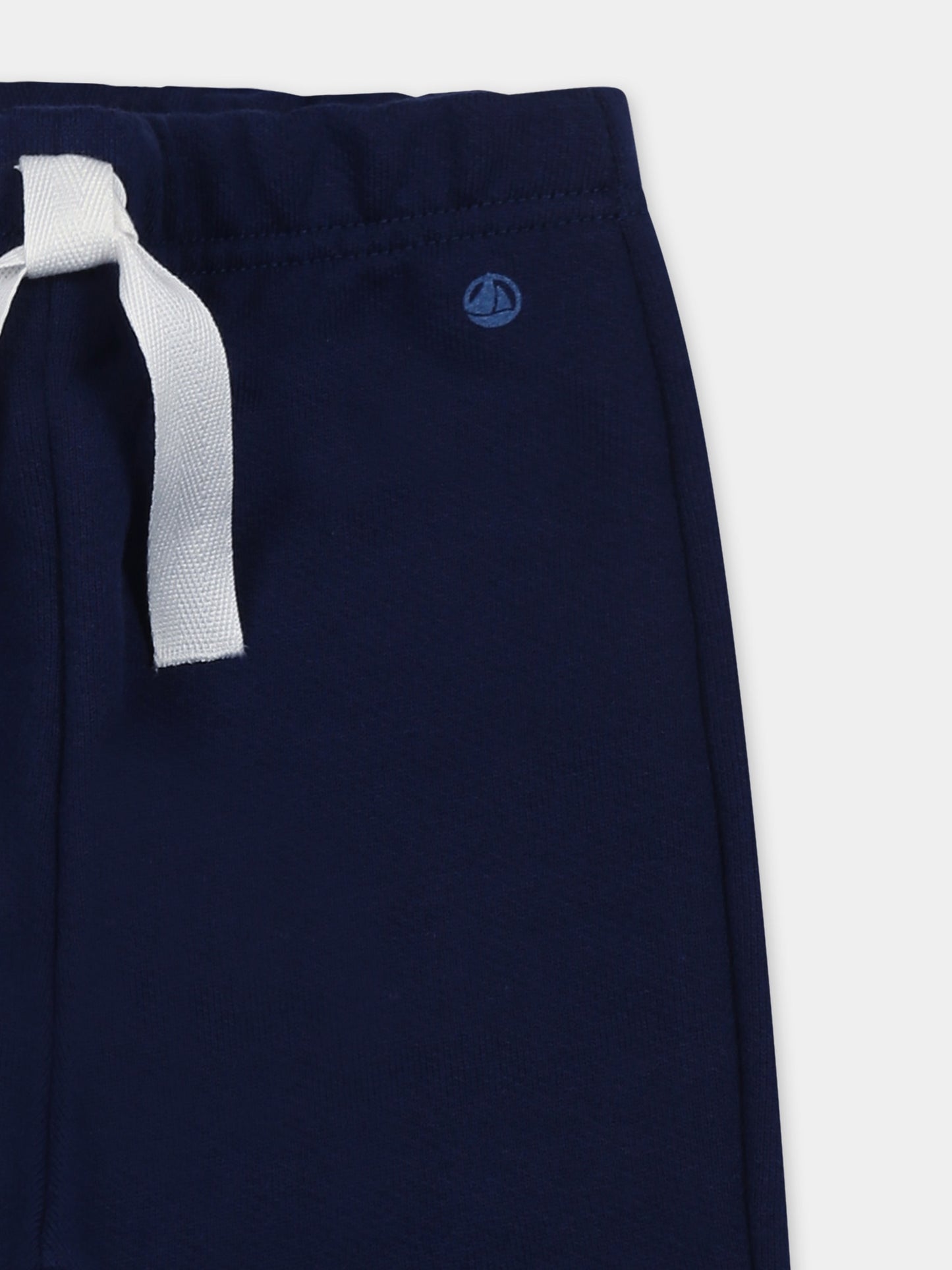 Pantaloni blu per neonati con logo