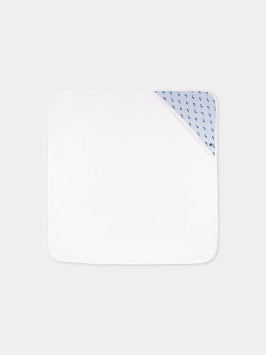 Accappatoio avorio per neonato con balena,Petit Bateau,A0CIW TOUDOU/ALASKA 01