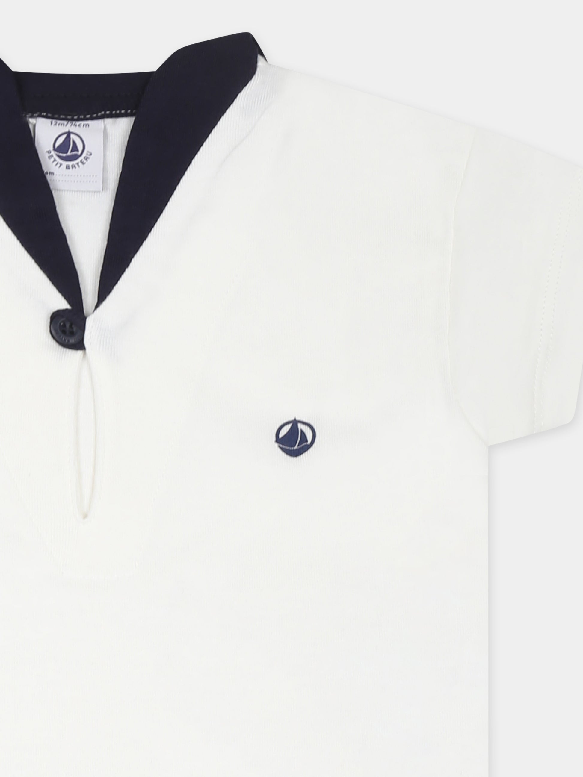 Completo multicolor per neonato con logo,Petit Bateau,A0CPA SMOKING/MARSHMALLOW 01