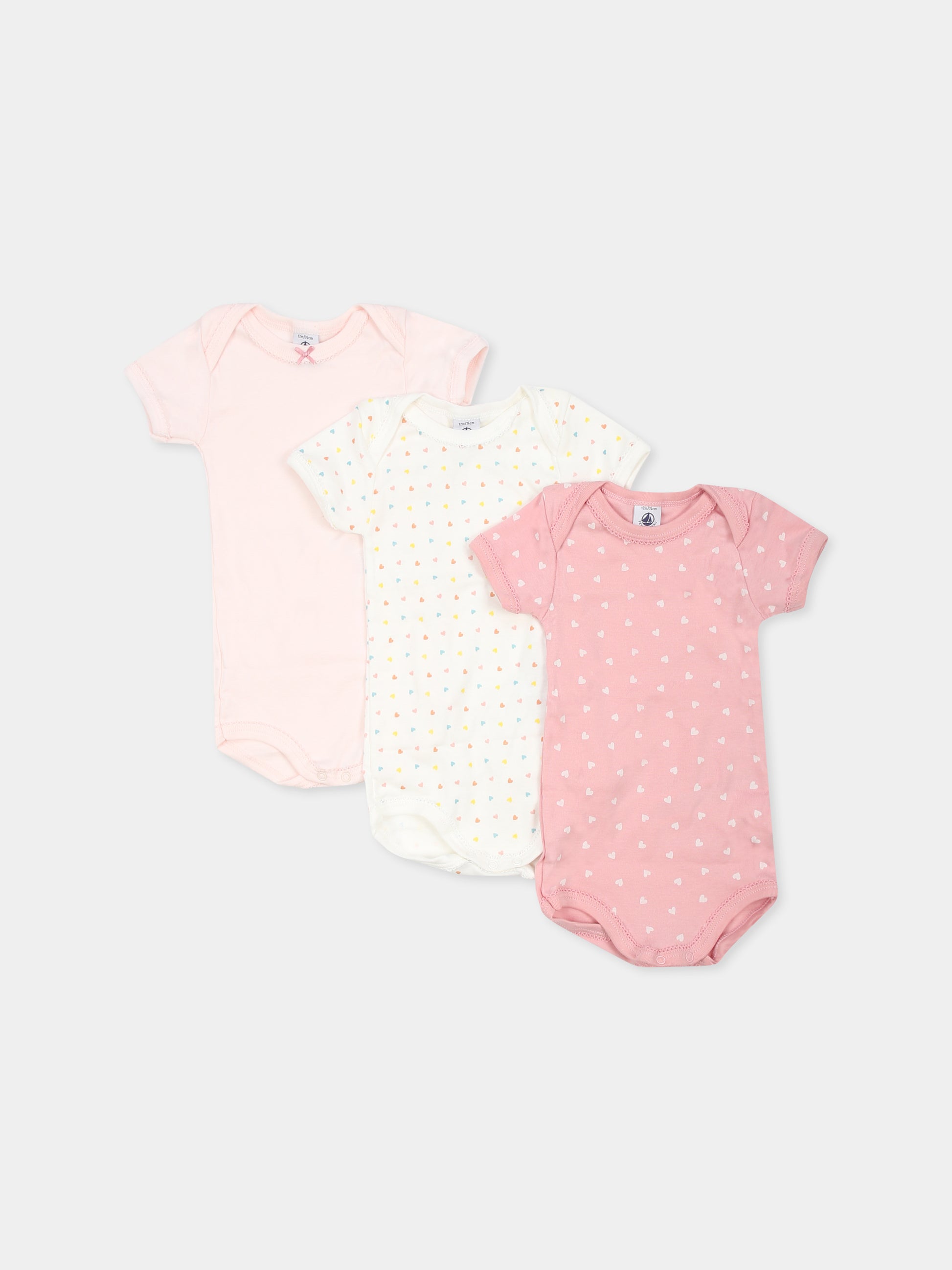 Set body multicolor per neonata con cuori,Petit Bateau,A0CXB VARIANTE 1 00