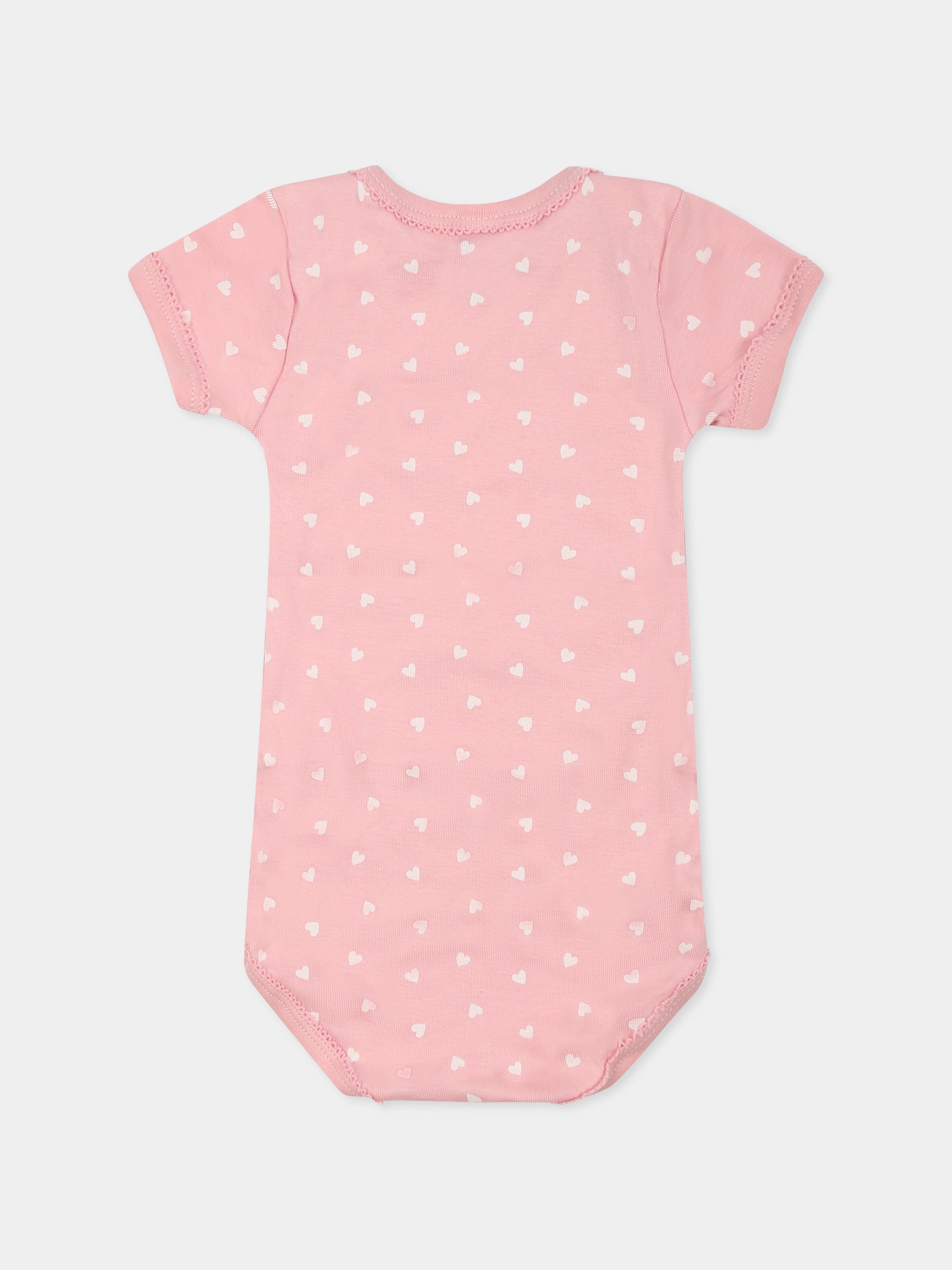 Set body multicolor per neonata con cuori,Petit Bateau,A0CXB VARIANTE 1 00