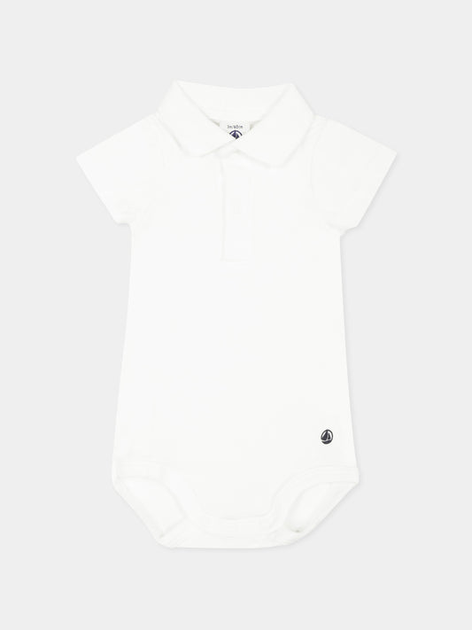 Body bianco per neonati,Petit Bateau,A09ZH MARSHMALLOW 01