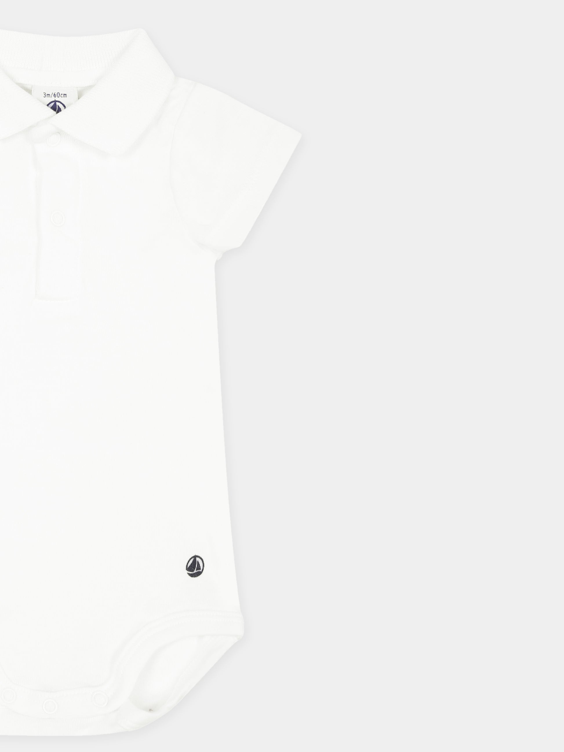 Body bianco per neonati,Petit Bateau,A09ZH MARSHMALLOW 01