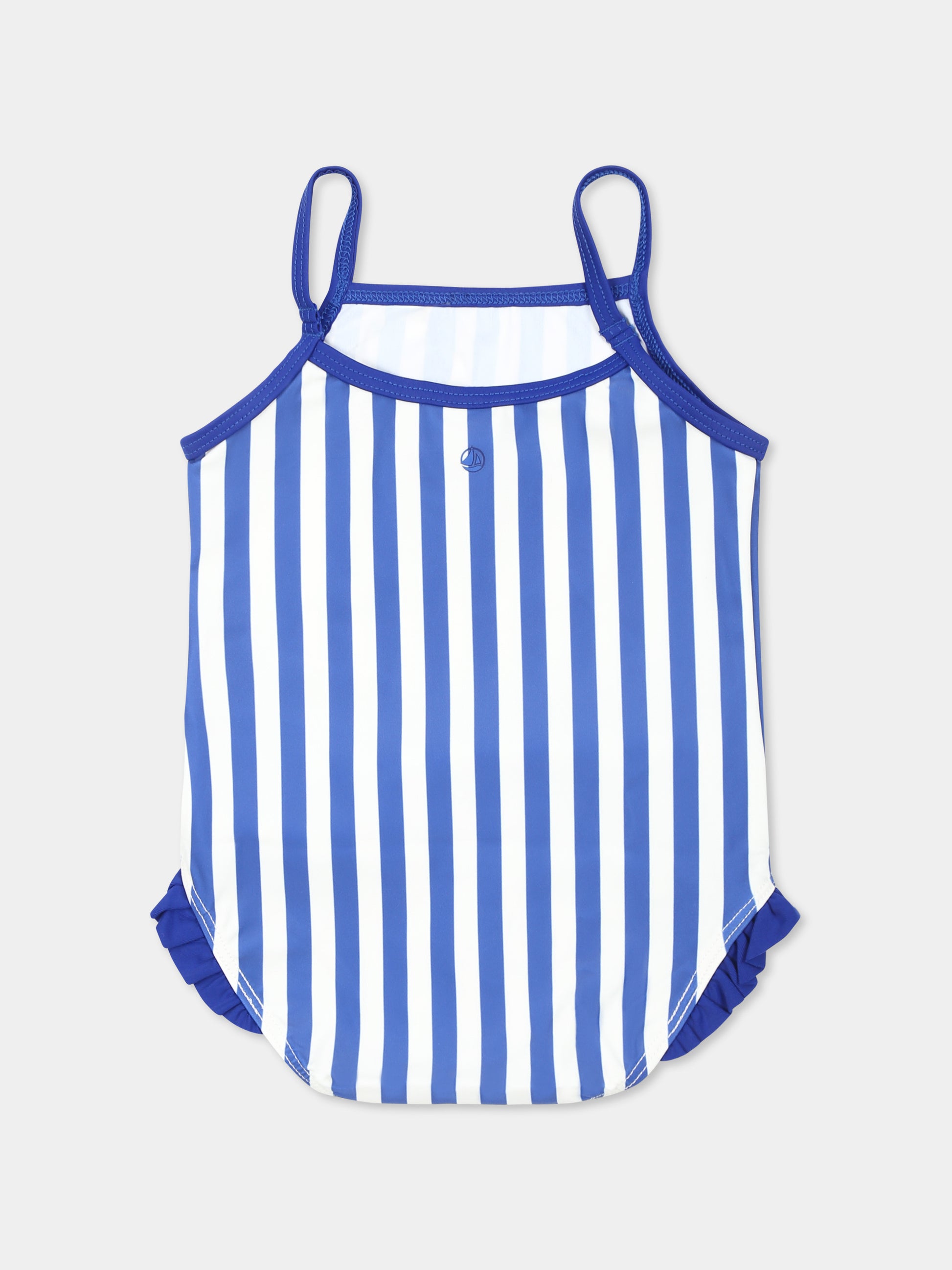 Costume intero azzurro per neonata,Petit Bateau,A0CU5 SURF/MARSHMALLOW 01