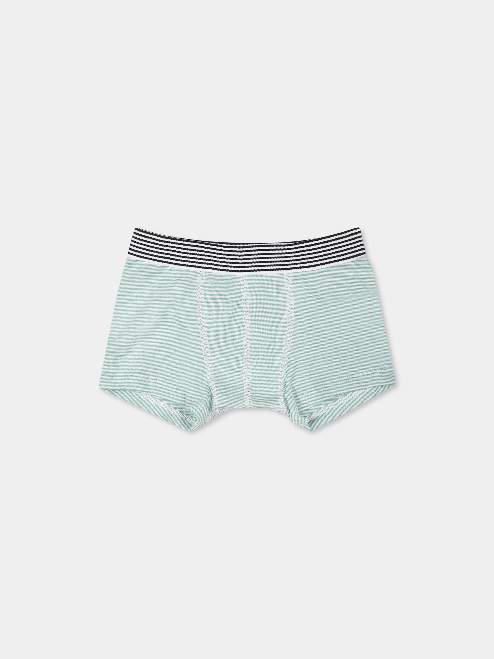 Set boxer verde per bambino con righe e stampa,Petit Bateau,A0CTK VARIANTE 1 00