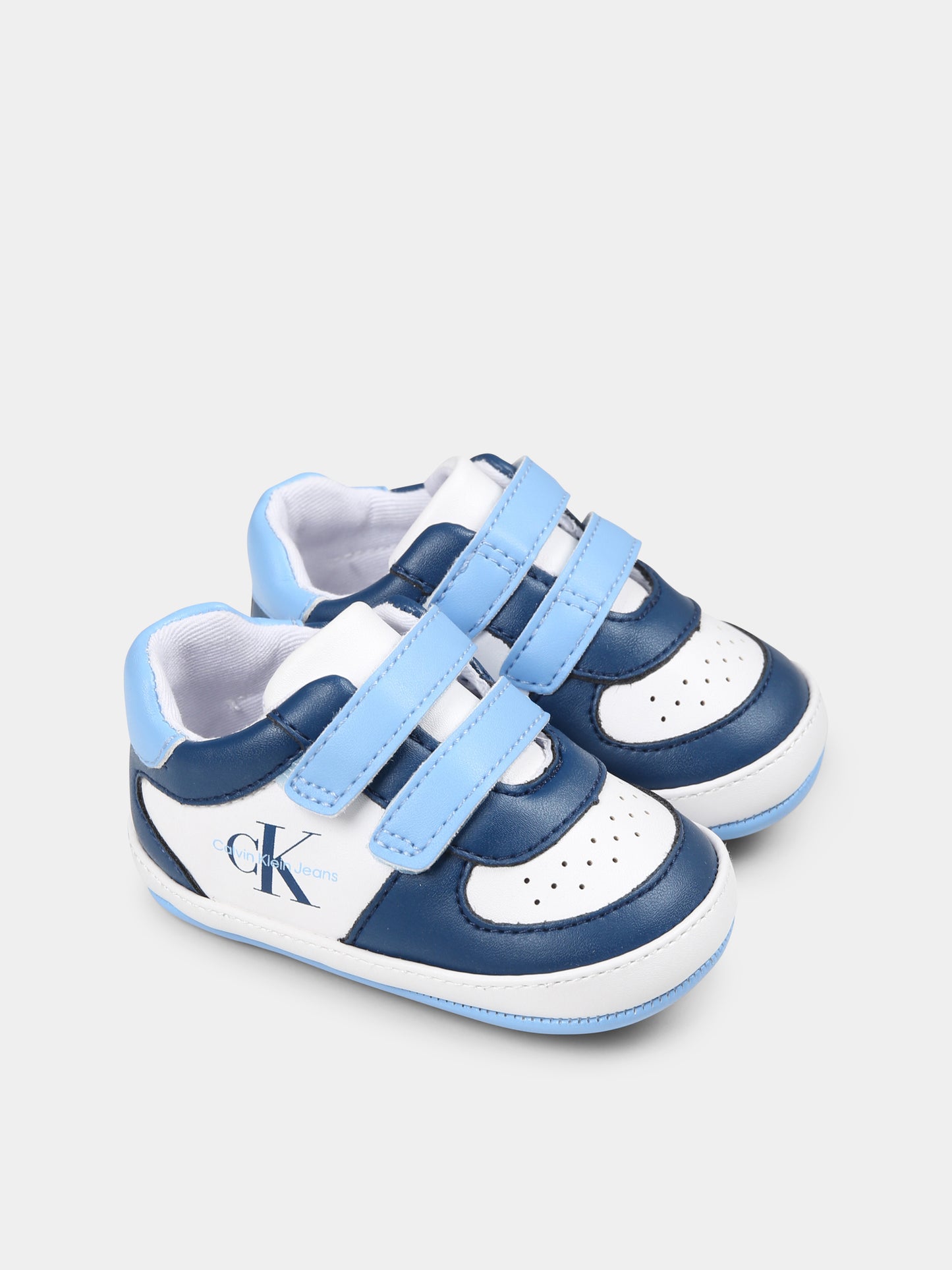 Sneakers blu per neonato con logo,Calvin Klein Kids,V0B9 82071 1433Y252