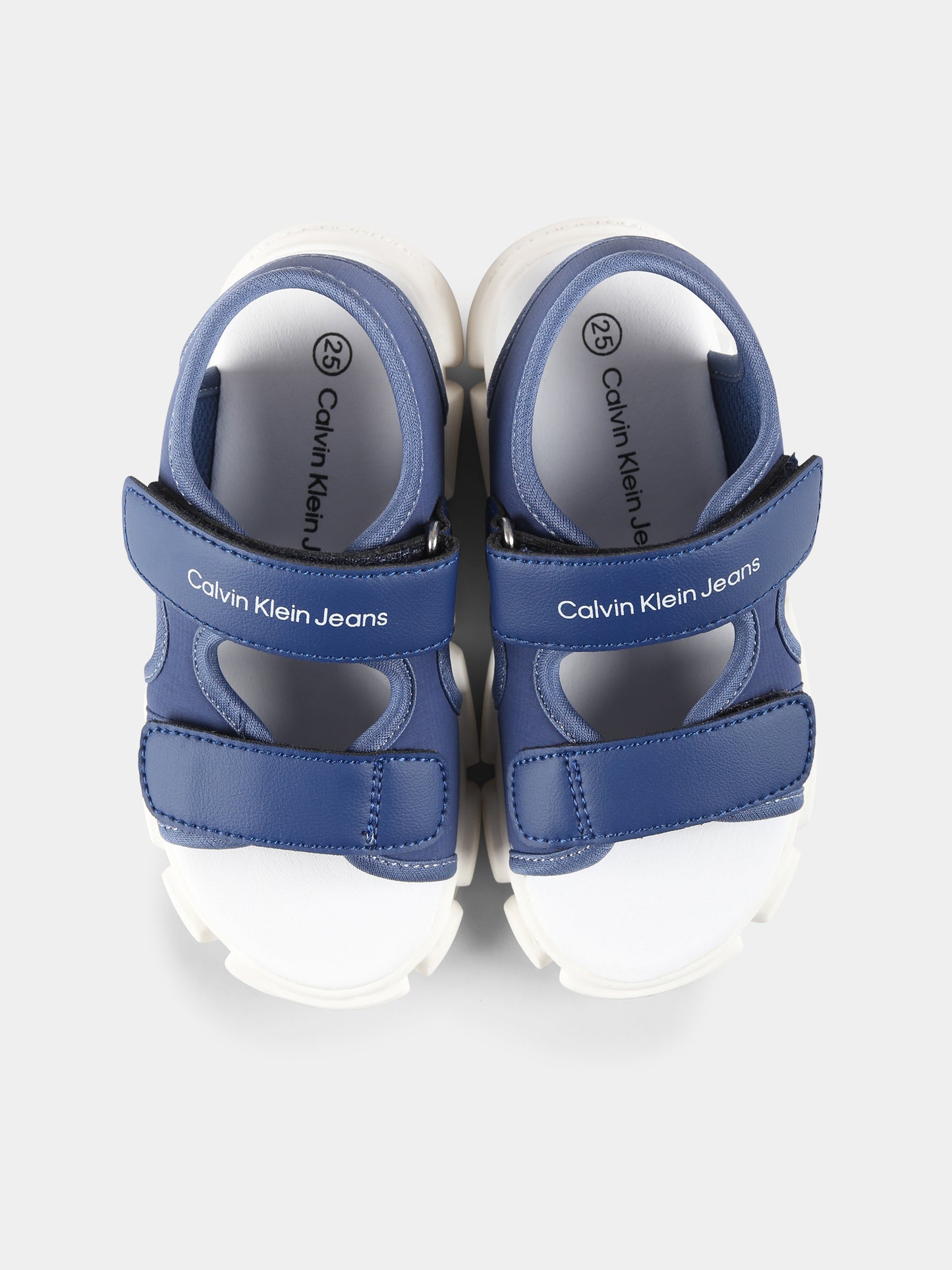 Sandali blu per bambino con logo,Calvin Klein Kids,V1B2 83020 1591865