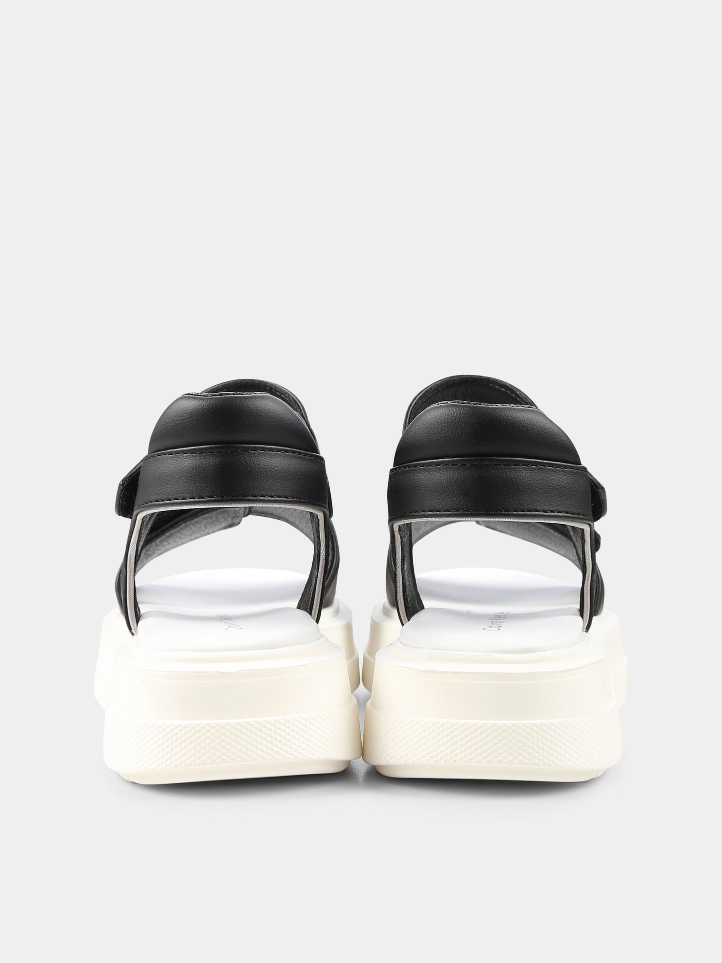 Sandali neri per bambina con logo,Calvin Klein Kids,V3A2 82047 1013X323