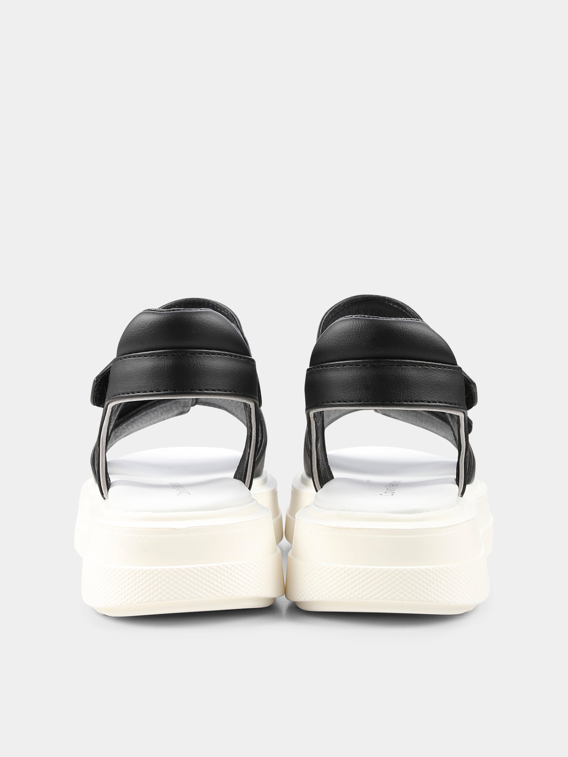 Sandali neri per bambina con logo,Calvin Klein Kids,V3A2 82047 1013X323