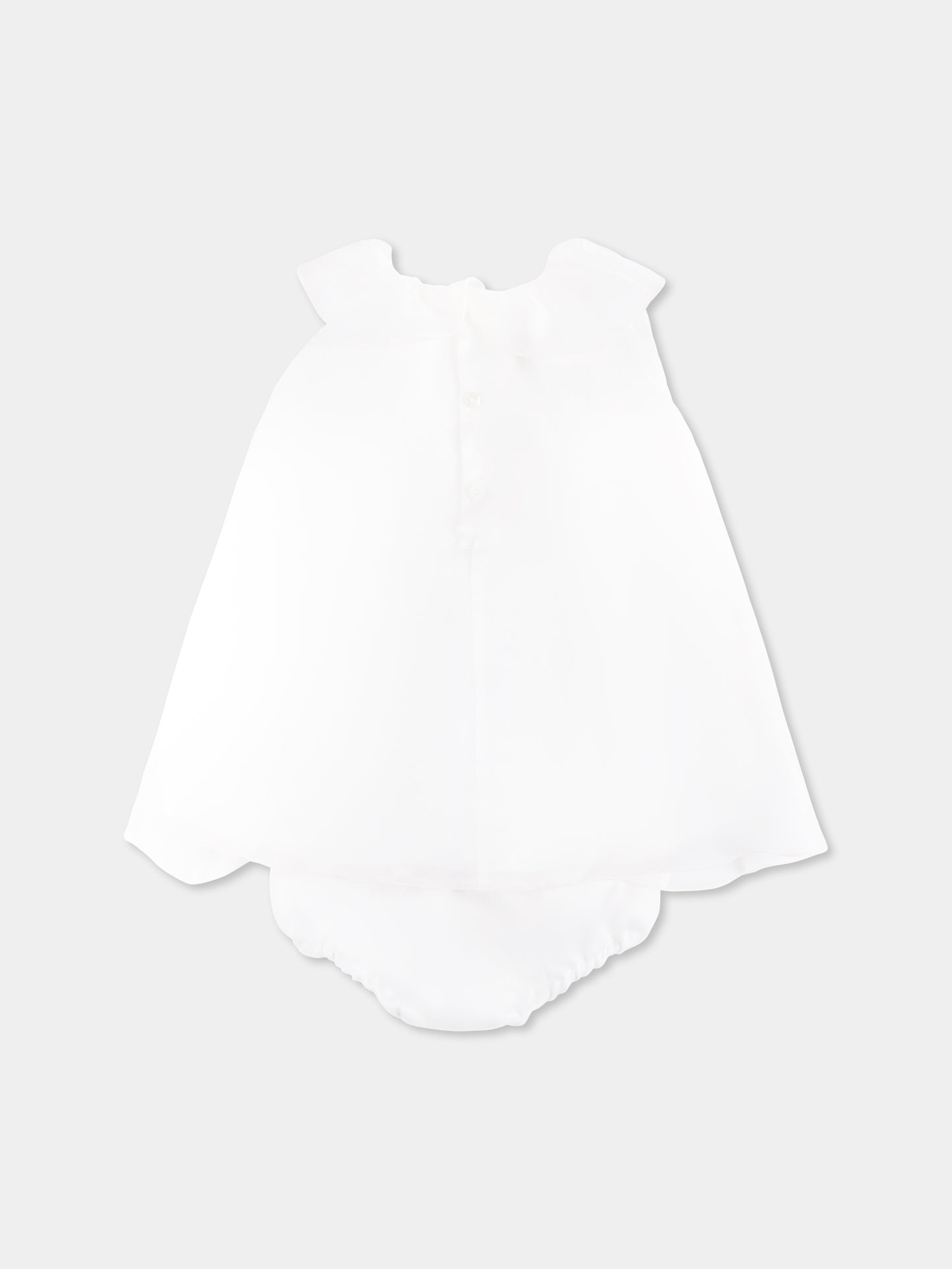 Vestito avorio per neonata con fiori