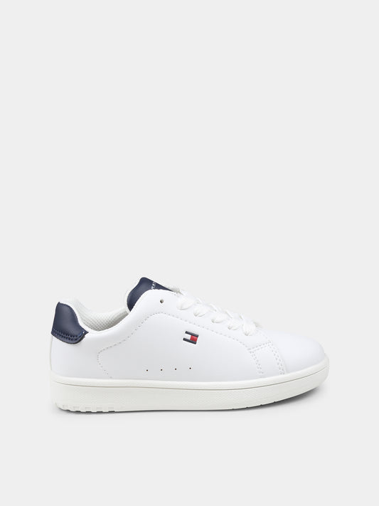 Sneakers bianche per bambini con logo,Tommy Hilfiger Junior,T3X9 33848 1355X336