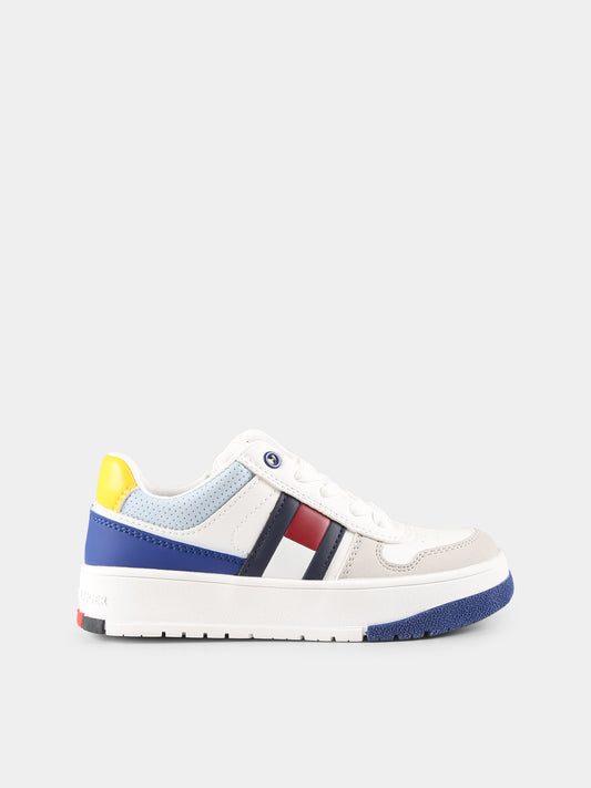 Sneakers bianche per bambino con logo,Tommy Hilfiger Junior,T3X9 33863 1269Y913