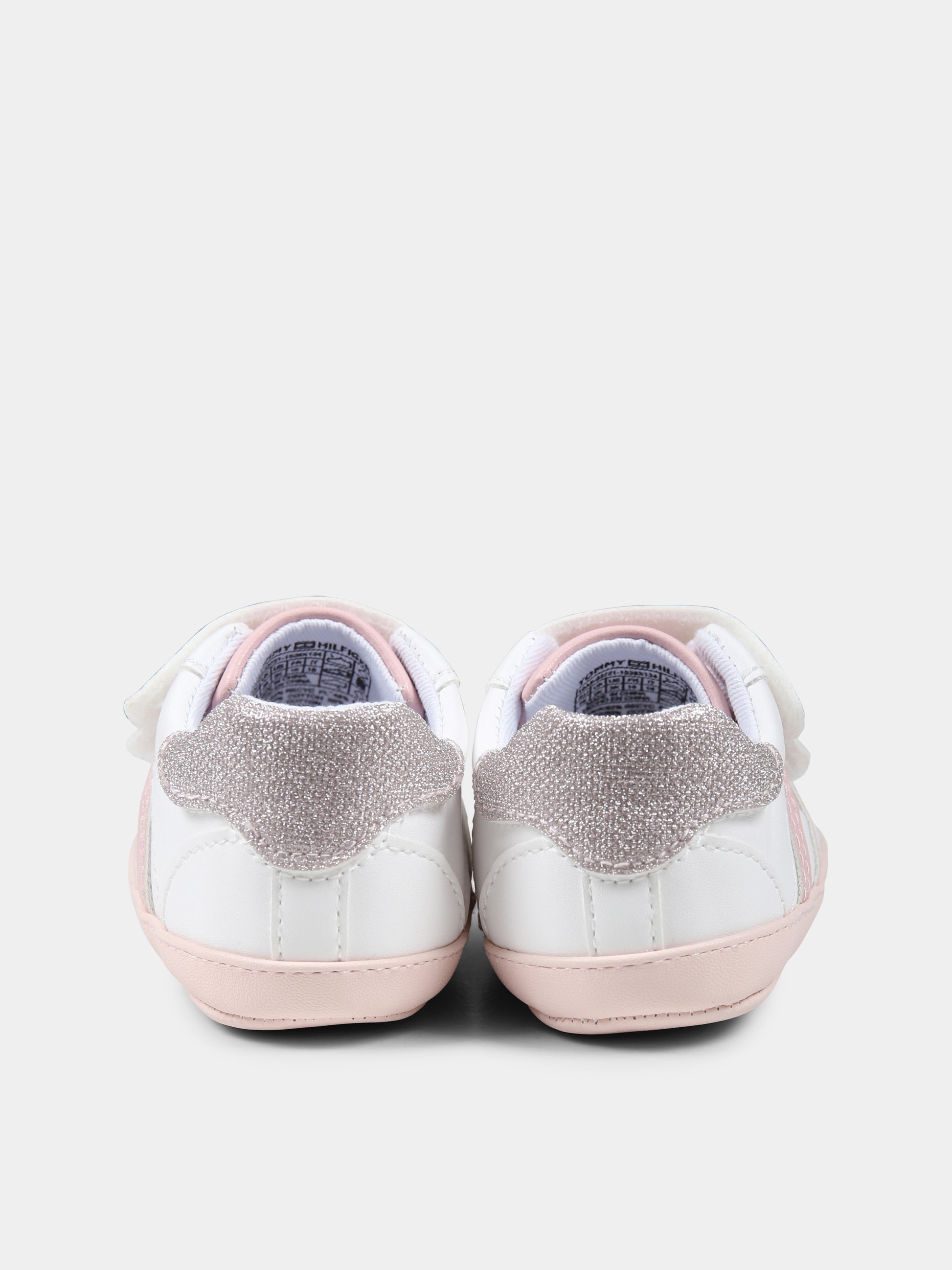 Sneakers bianche per neonata con logo,Tommy Hilfiger Junior,T0A9 33721 1528X134