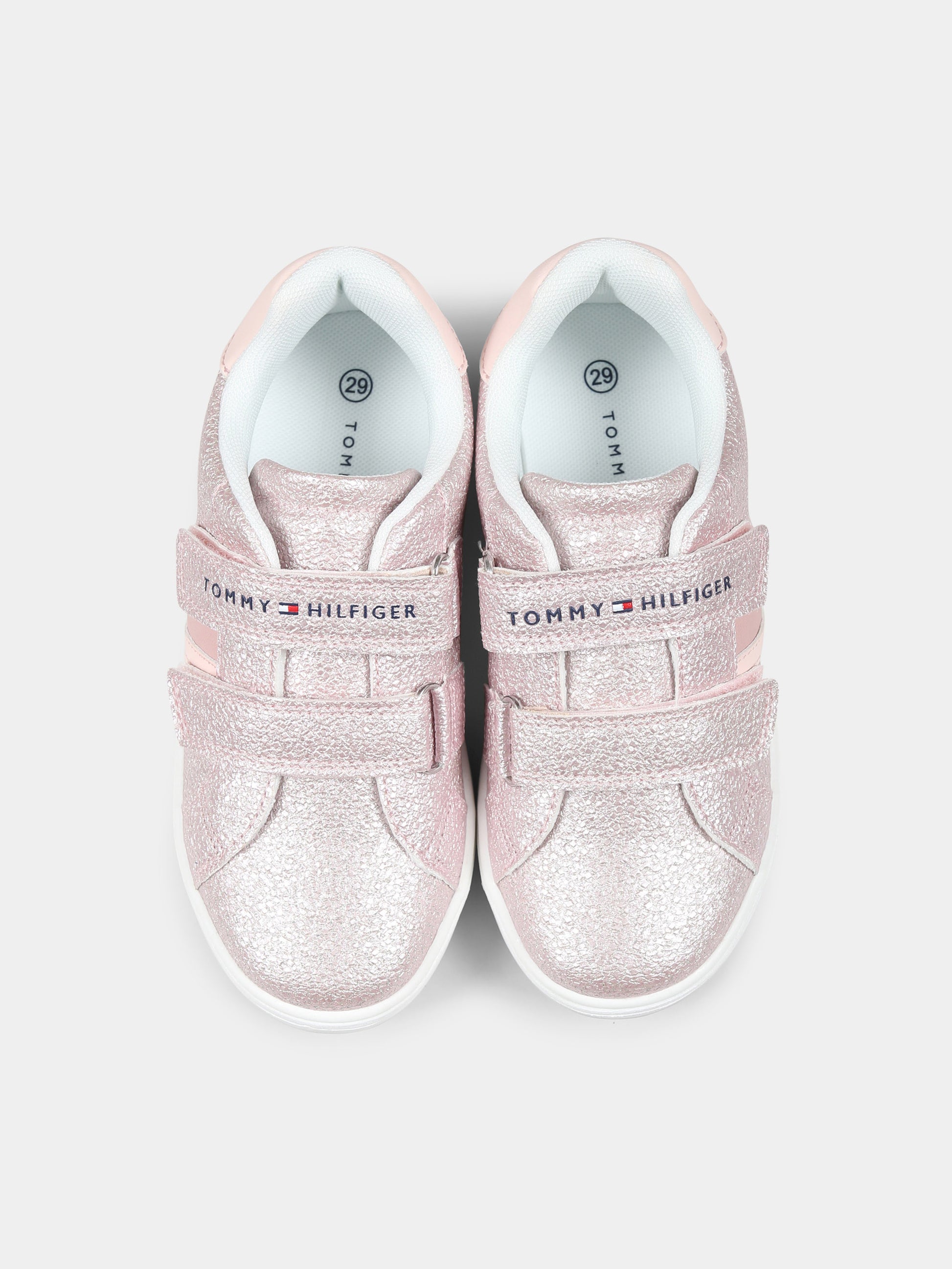 Sneakers rosa per bambina con logo,Tommy Hilfiger Junior,T1A9 33725 0745302