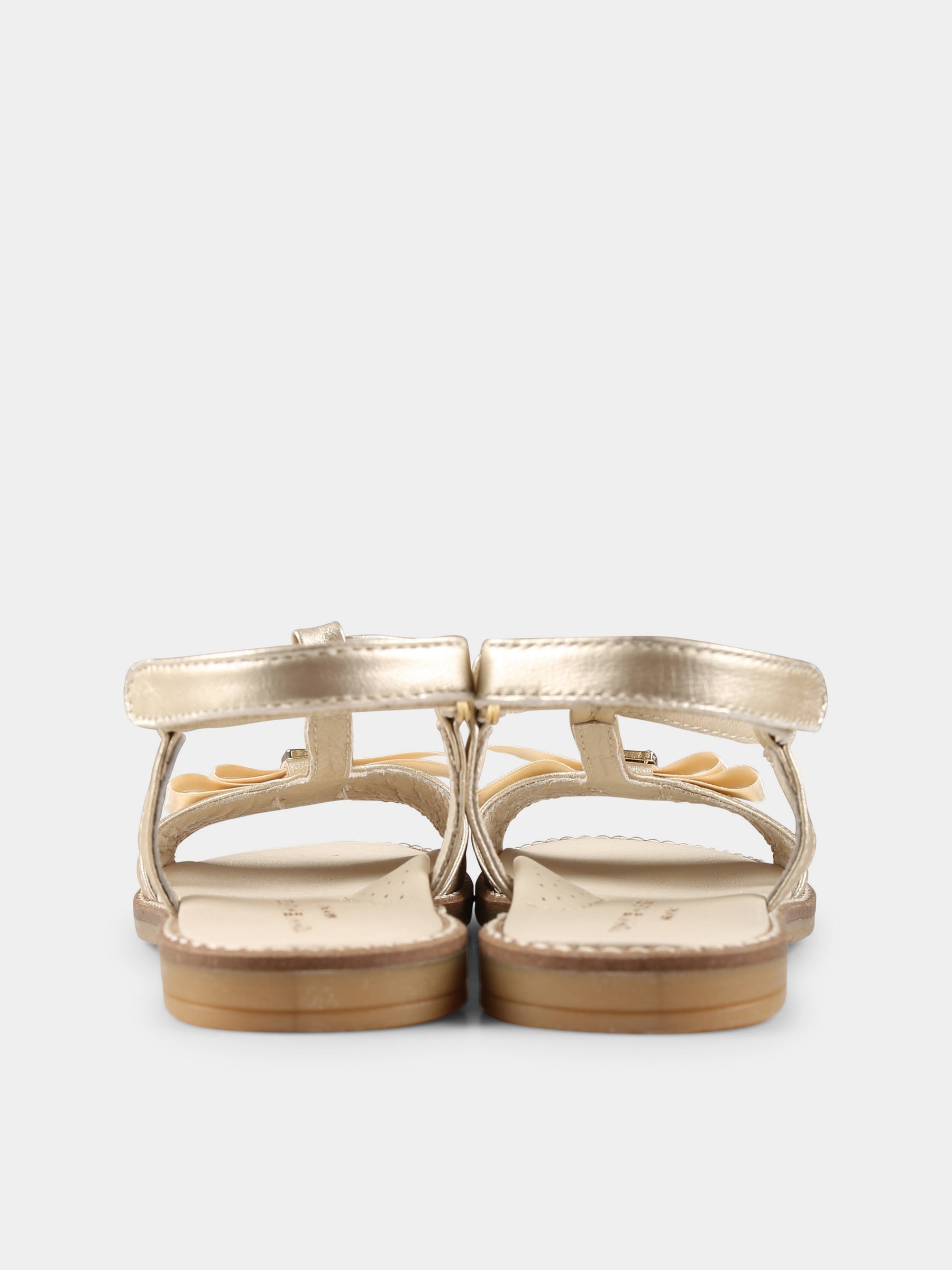 Sandali oro per bambina con fiocco,Tommy Hilfiger Junior,T1A2 33940 0220514