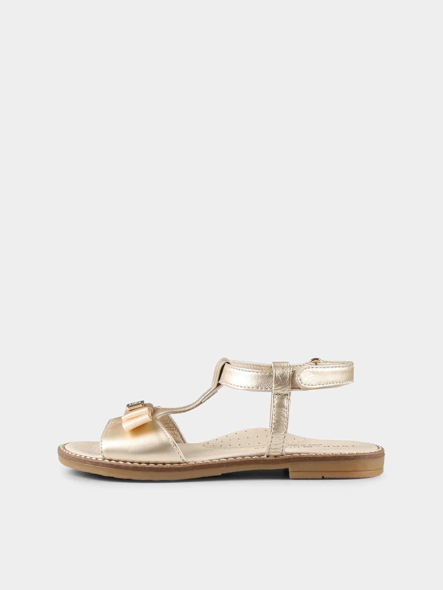Sandali oro per bambina con fiocco,Tommy Hilfiger Junior,T1A2 33940 0220514