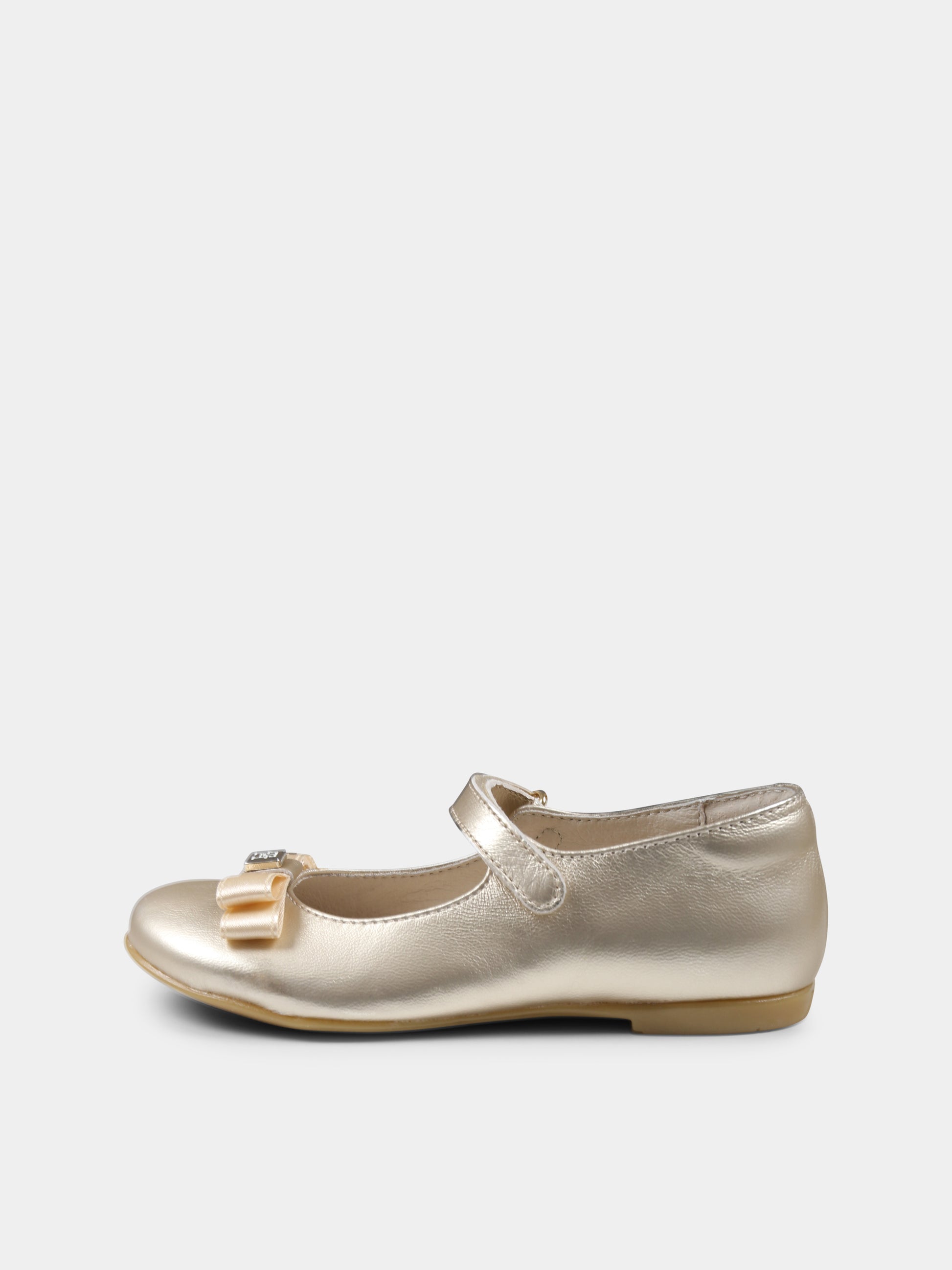 Ballerine oro per bambina con fiocco,Tommy Hilfiger Junior,T1A3 33927 022514