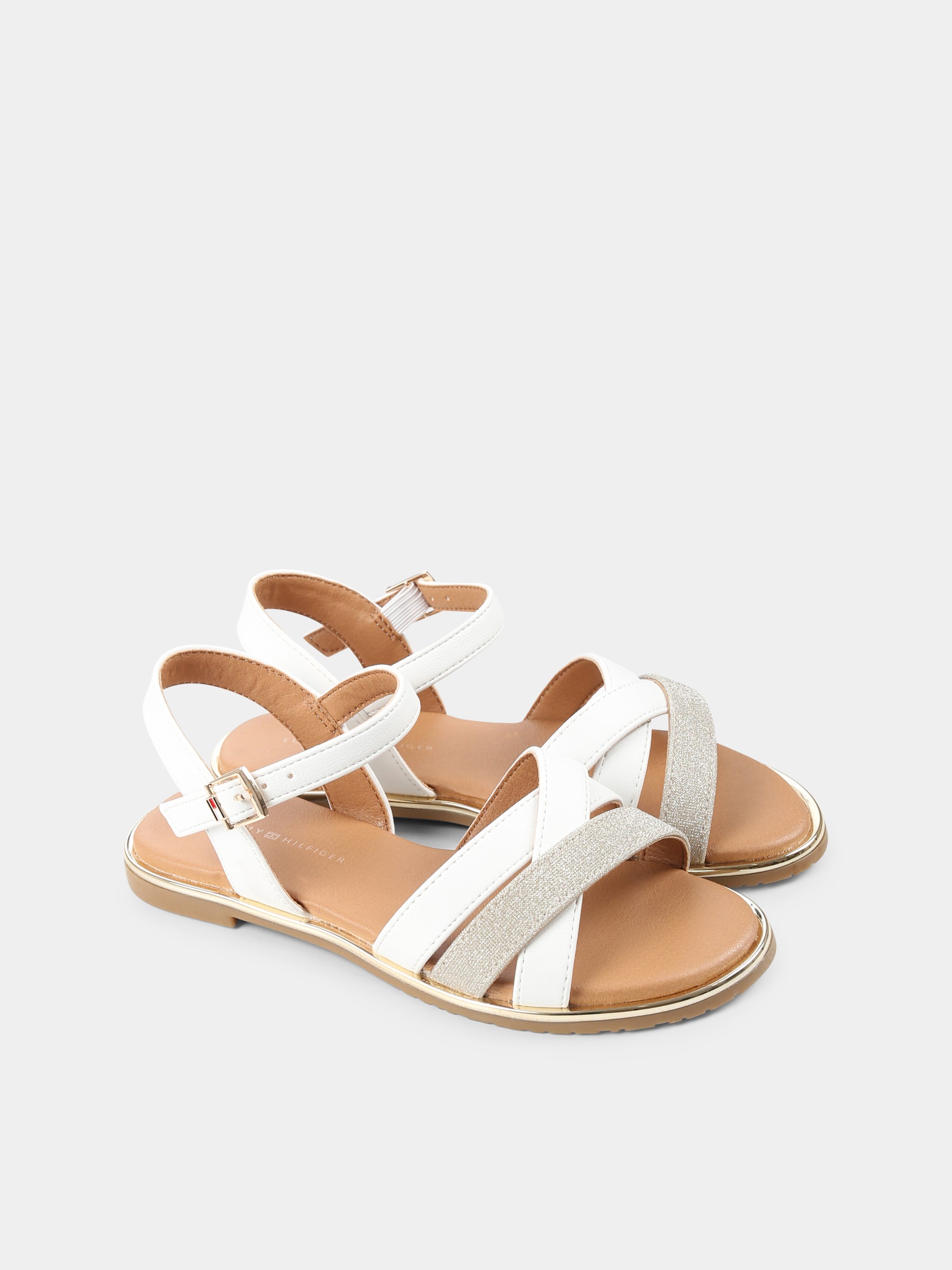 Sandali bianchi per bambina,Tommy Hilfiger Junior,T3A2 33779 0273X048