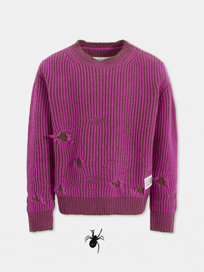 Maglione viola per bambina con logo
