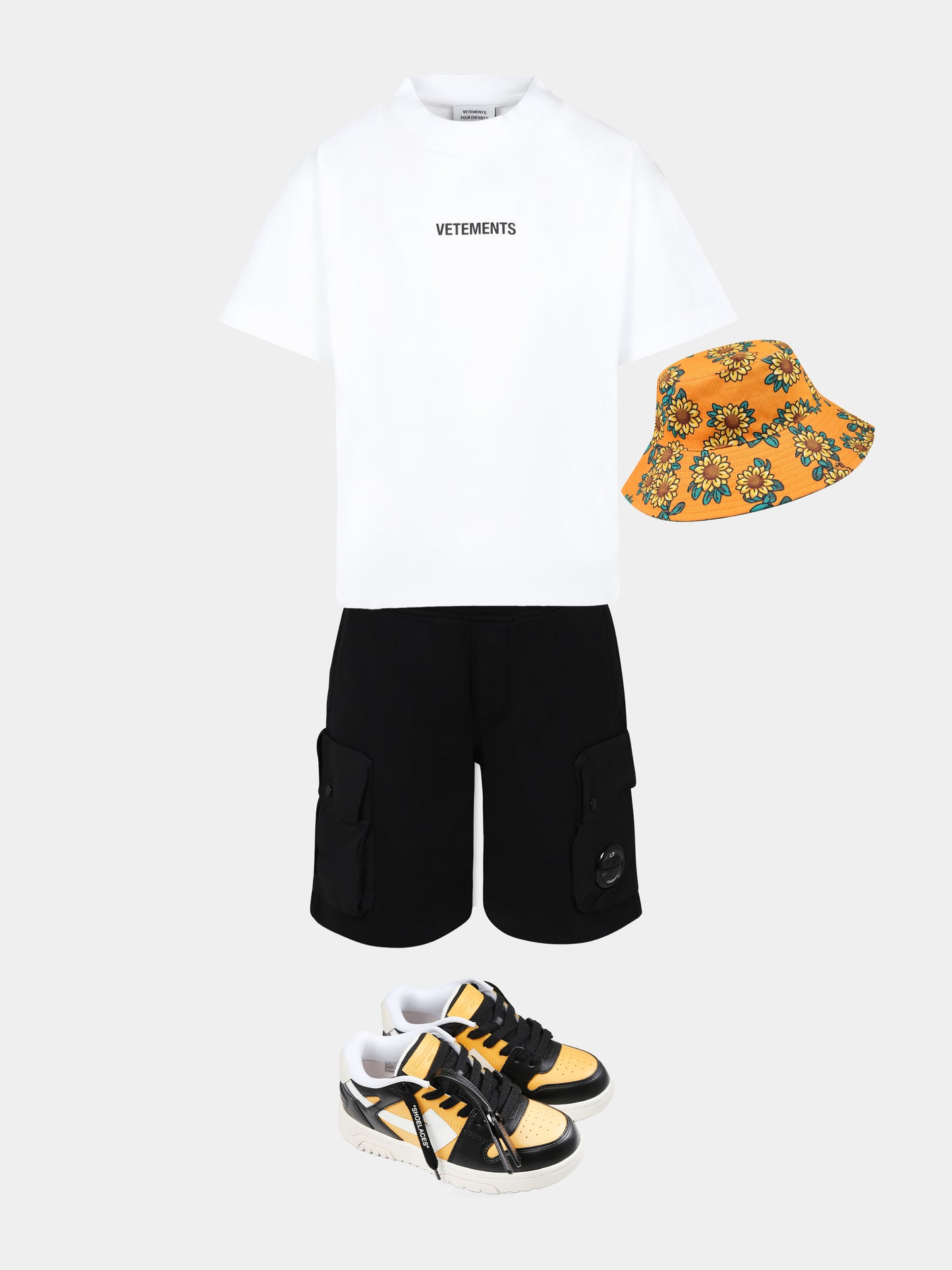 T-shirt bianca per bambini con logo