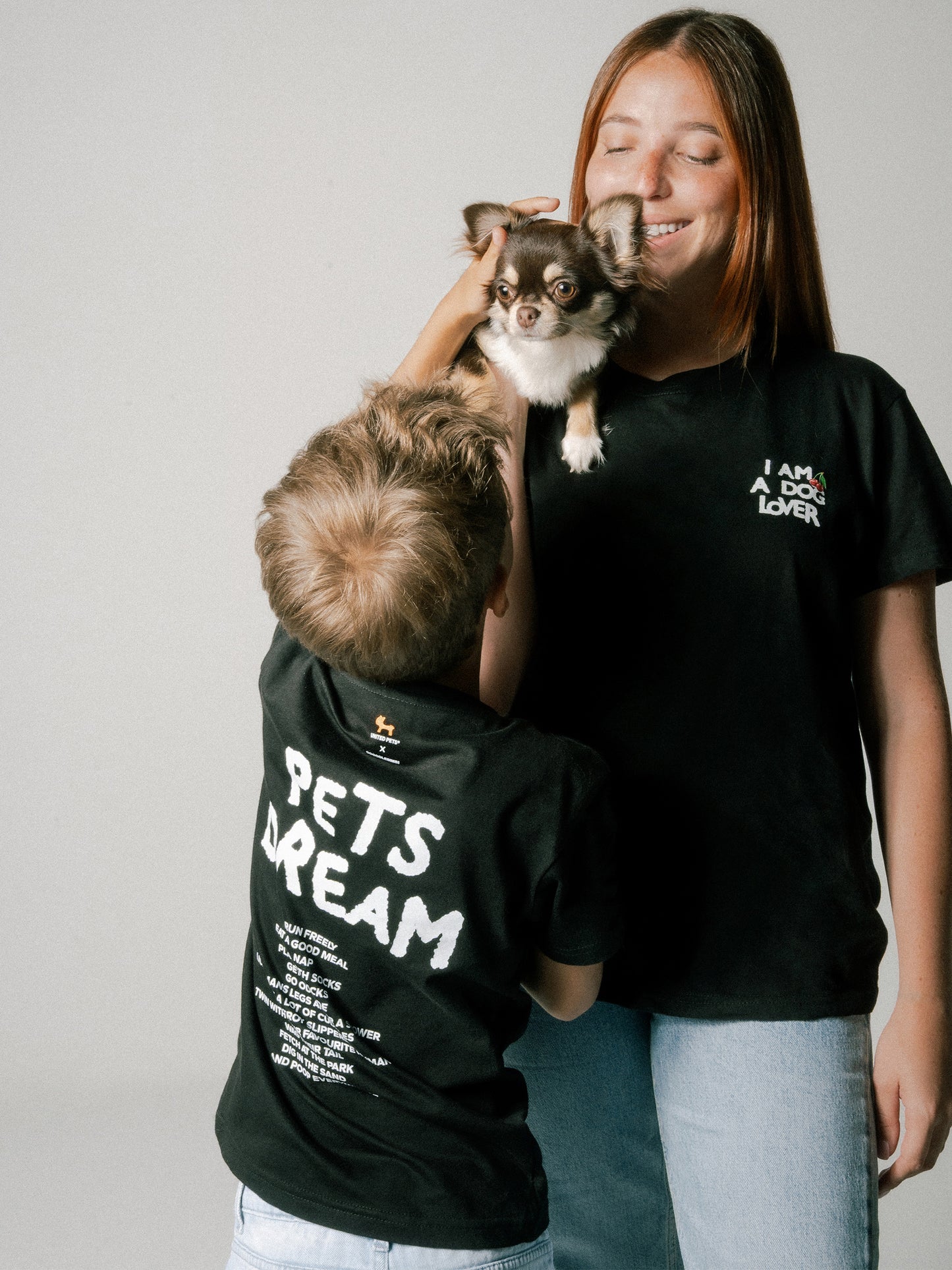 T-shirt nera per bambini Pets Dream