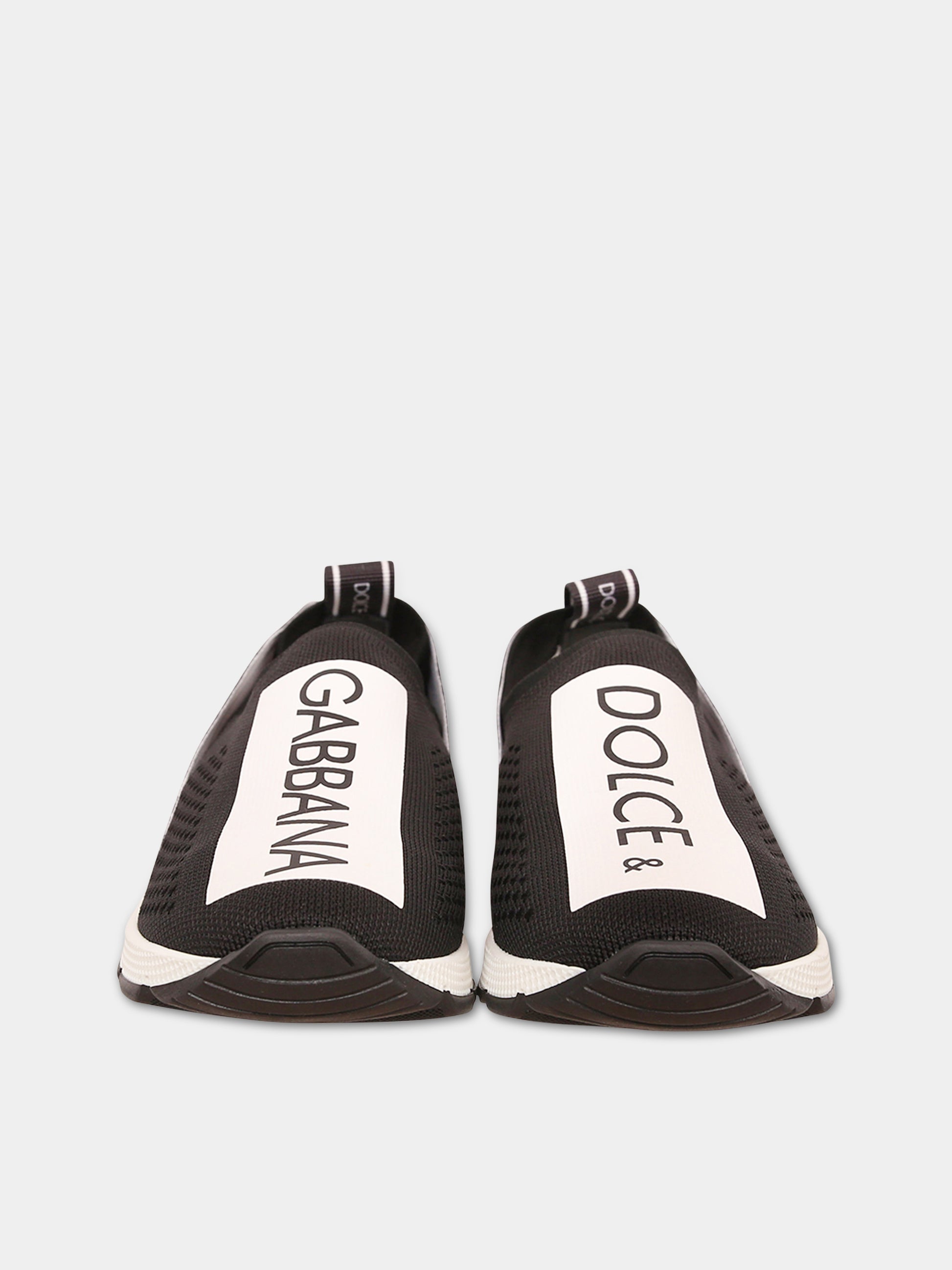 Sneaker nere con logo bianco e nero,Dolce & Gabbana Kids,D10723 AH677 89690