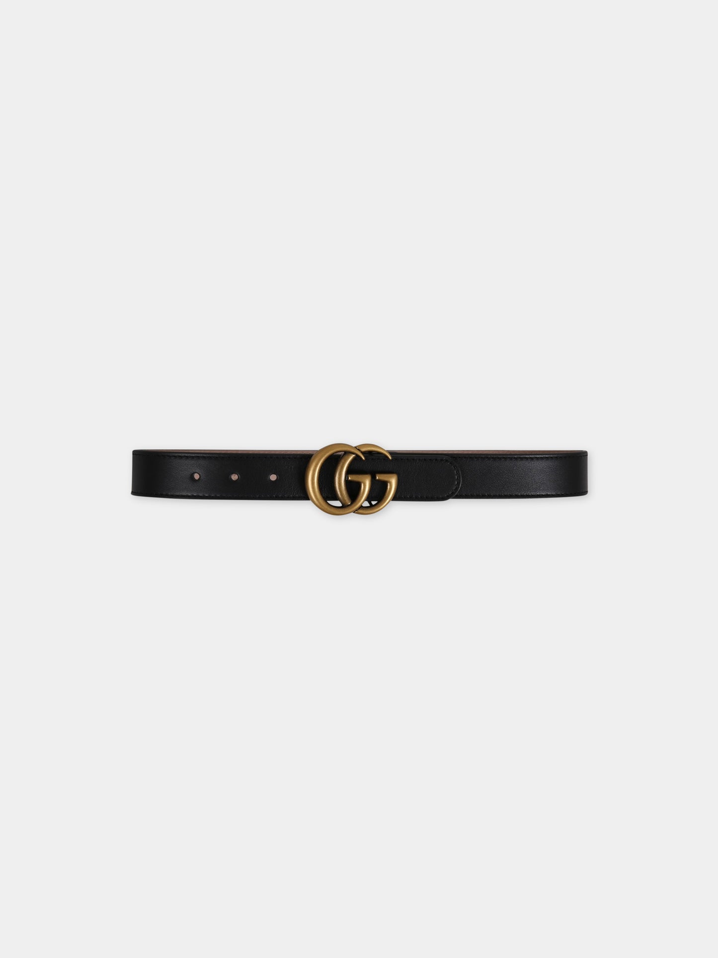 Cintura nera per bambini con logo,Gucci Kids,432707 B960X 1000