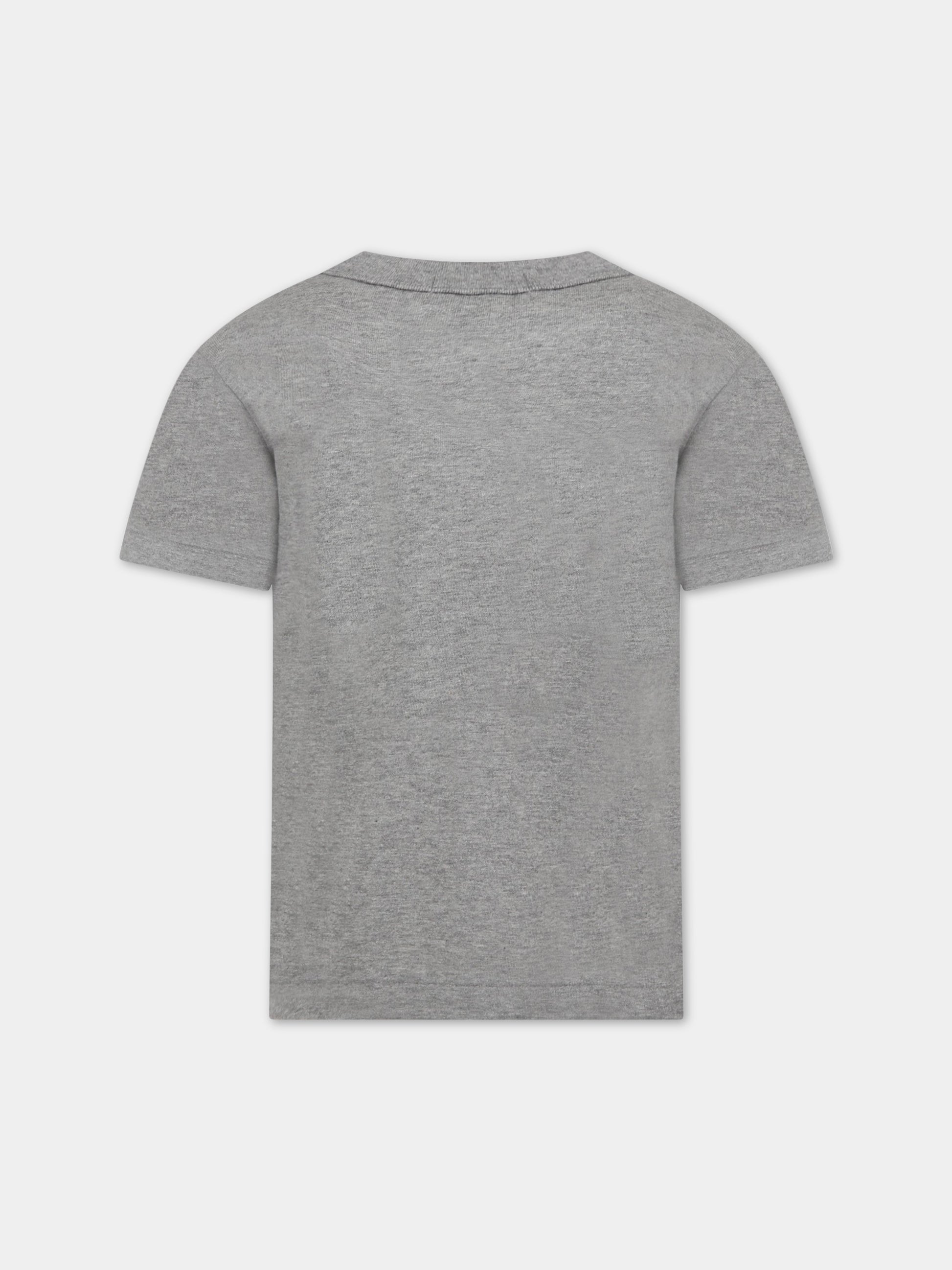 T-shirt grigia per bambini con logo,Comme Des Garçons Play Kids,AZ-T583 GREY