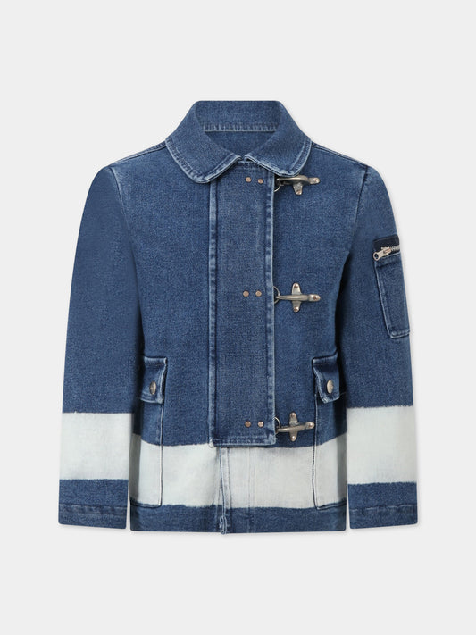 Giacca blu denim per bambini,Fay Kids,5M2070 MD210 616