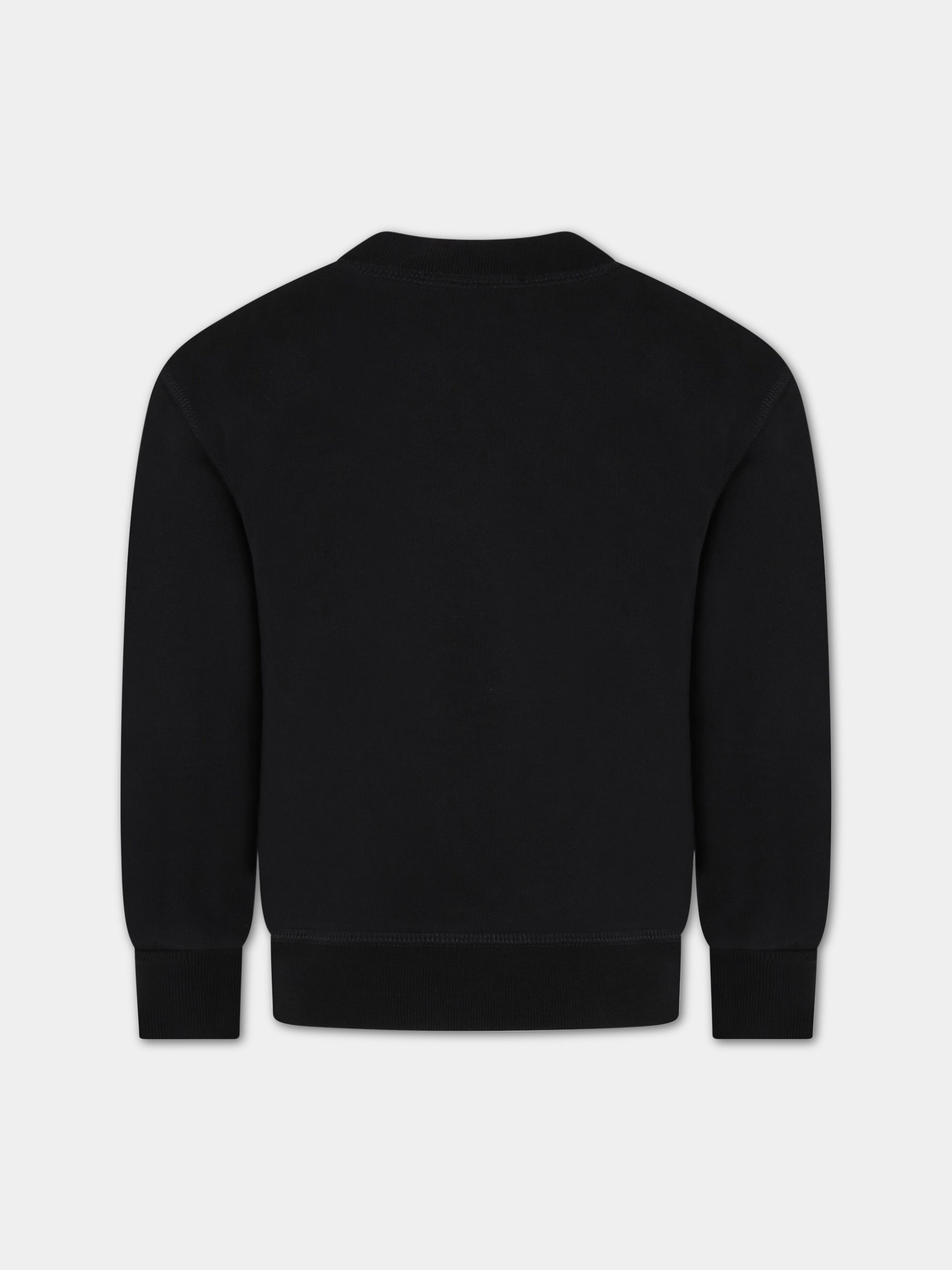 Felpa nera per bambini con logo,Dsquared2,DQ0541-D002G DQ900