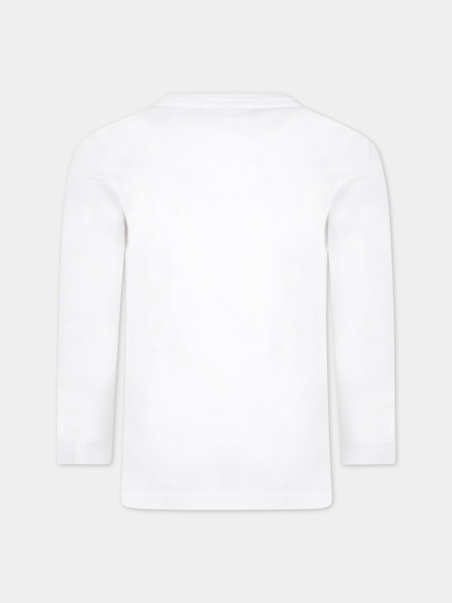 T-shirt bianca per bambino con iconico coccodrillo,Lacoste,ABTJ2093 001