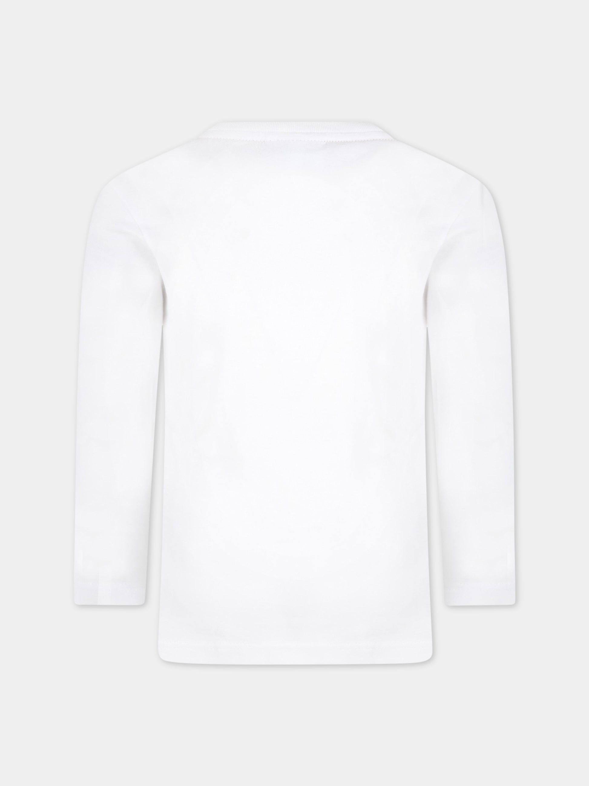 T-shirt bianca per bambino con iconico coccodrillo,Lacoste,ABTJ2093 001