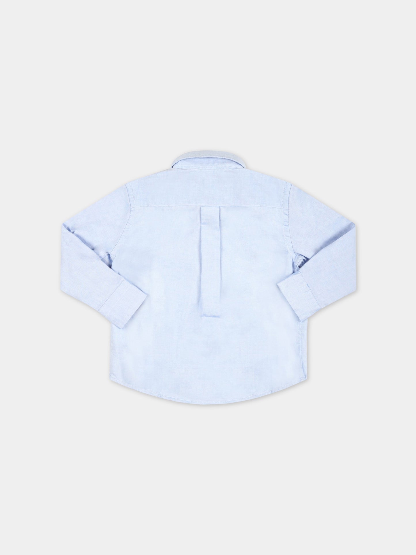 Camicia celeste per neonato con iconico cavallino,Ralph Lauren Kids,819238002