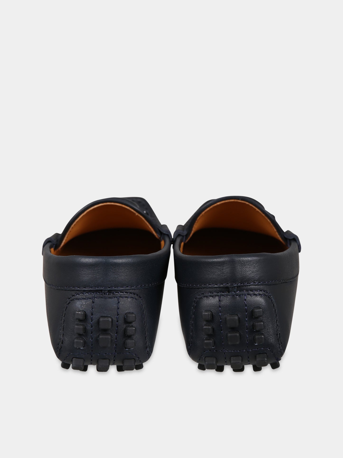 Mocassini blu per bambino con incrocio GG,Gucci Kids,725740 1XH00 4009