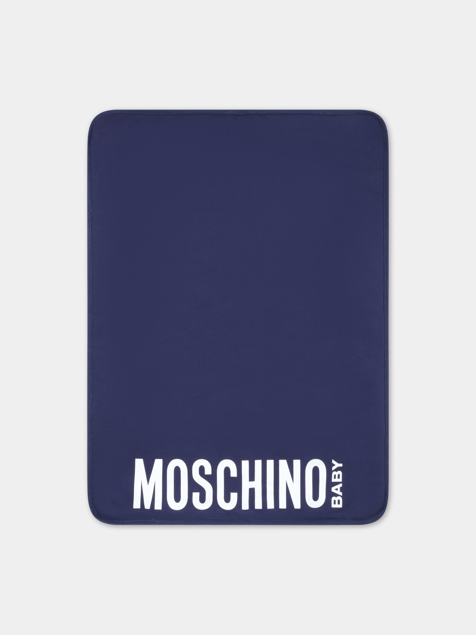 Borsa-mamma blu per neonato con Teddy Bear,Moschino Kids,MRX03A LDA25 40016