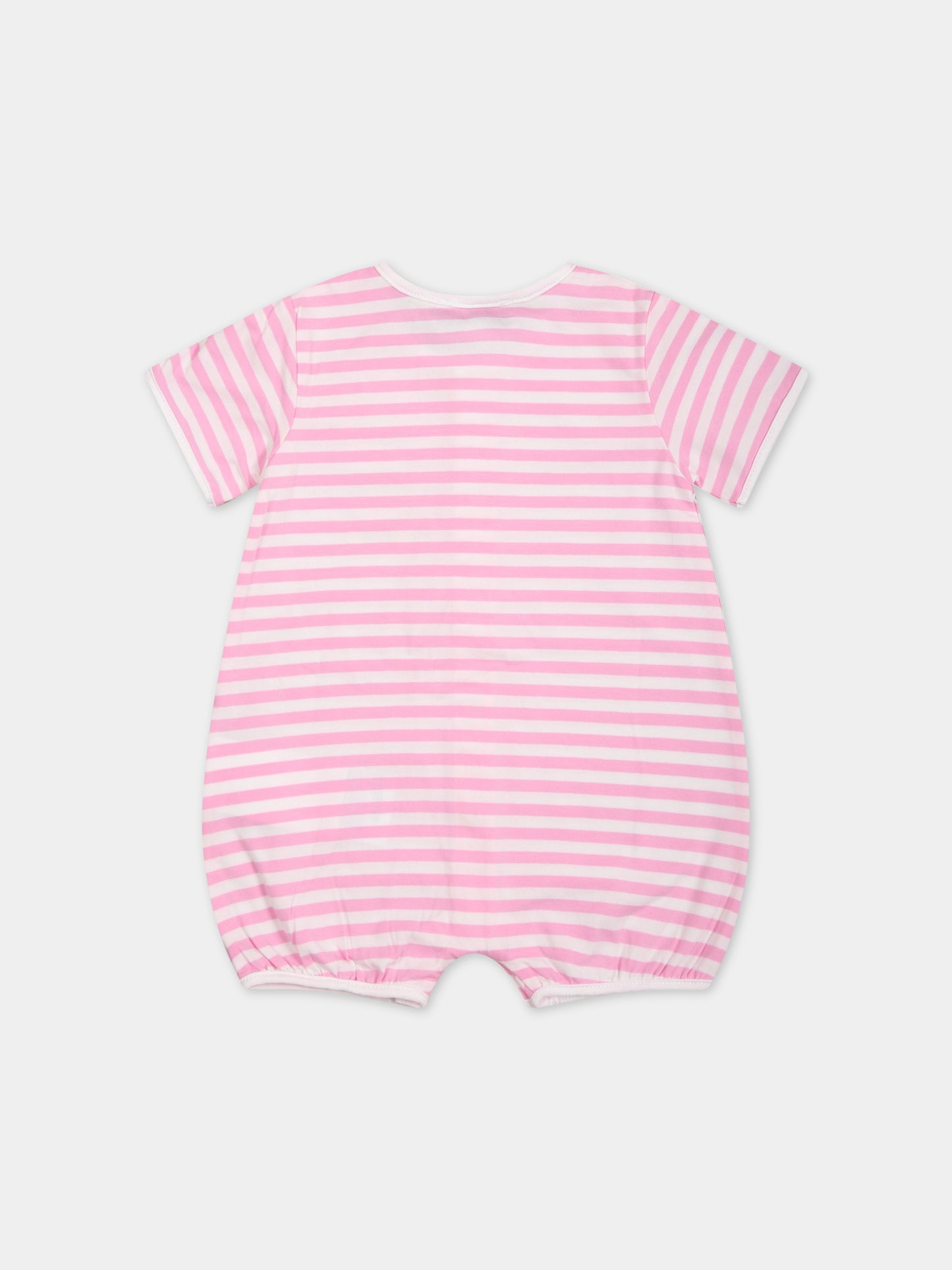 Pagliaccetto multicolor per neonata con Teddy Bear e logo,Moschino Kids,MUY052 LBE05 84516