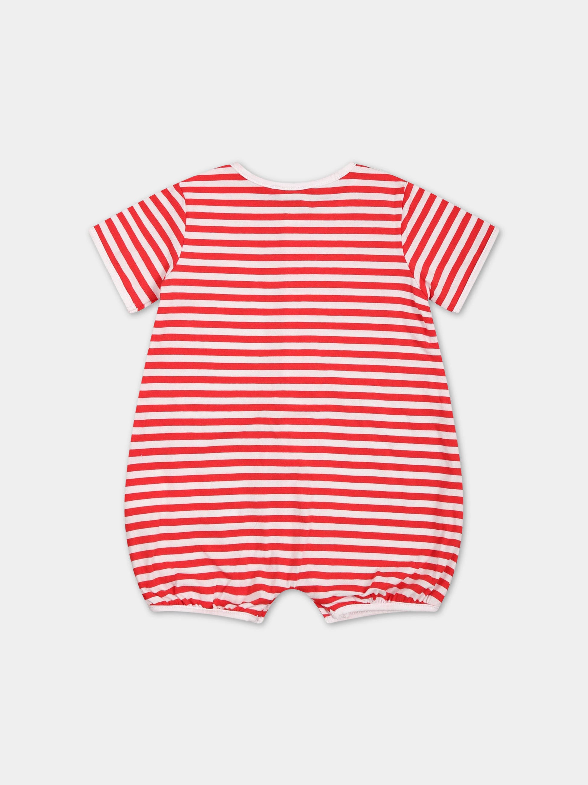 Pagliaccetto multicolor per neonato con Teddy Bear e logo,Moschino Kids,MUY052 LBE05 84615