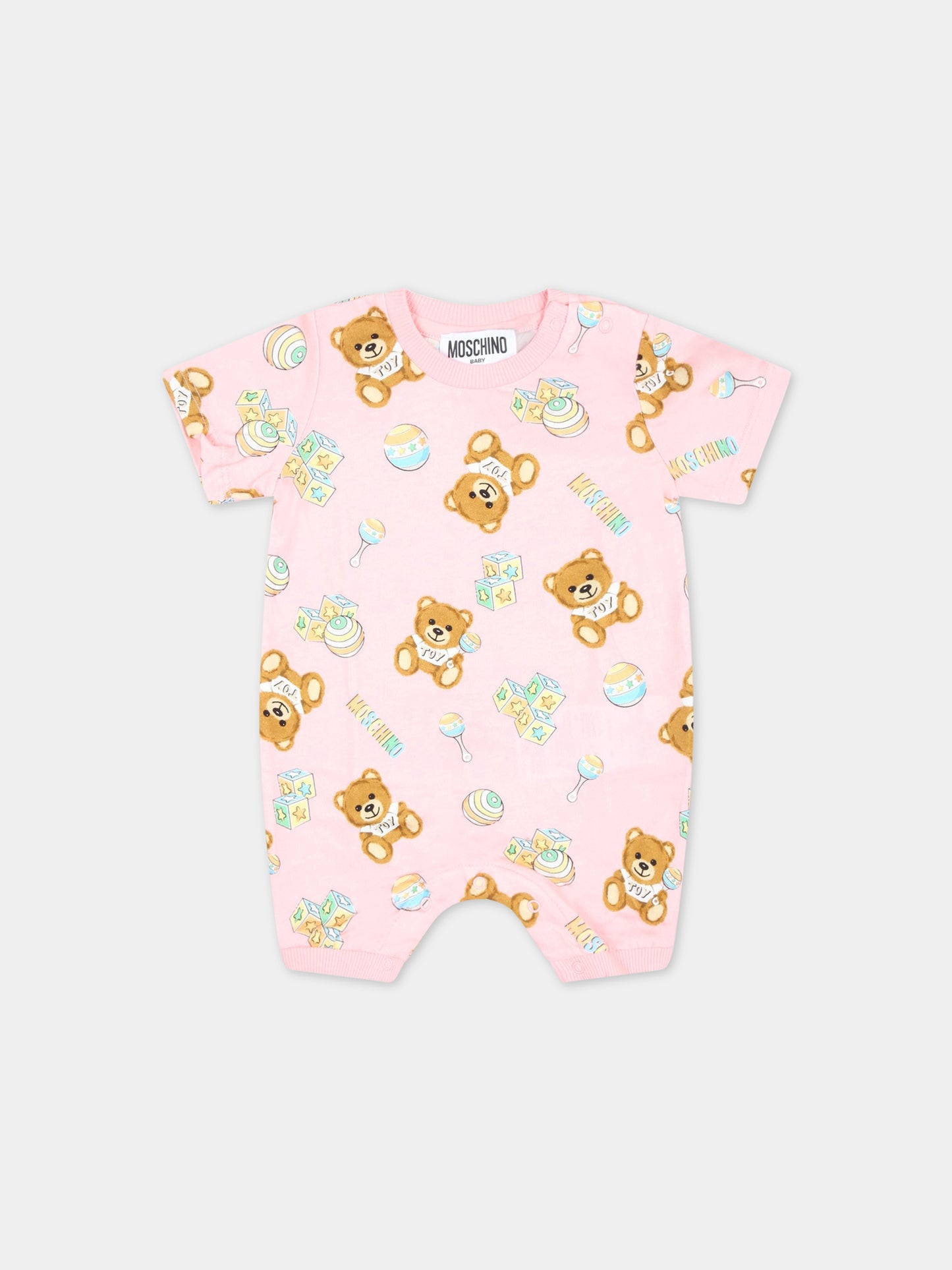Set rosa per neonata con Teddy Bear,Moschino Kids,MPY02P LAB59 84485