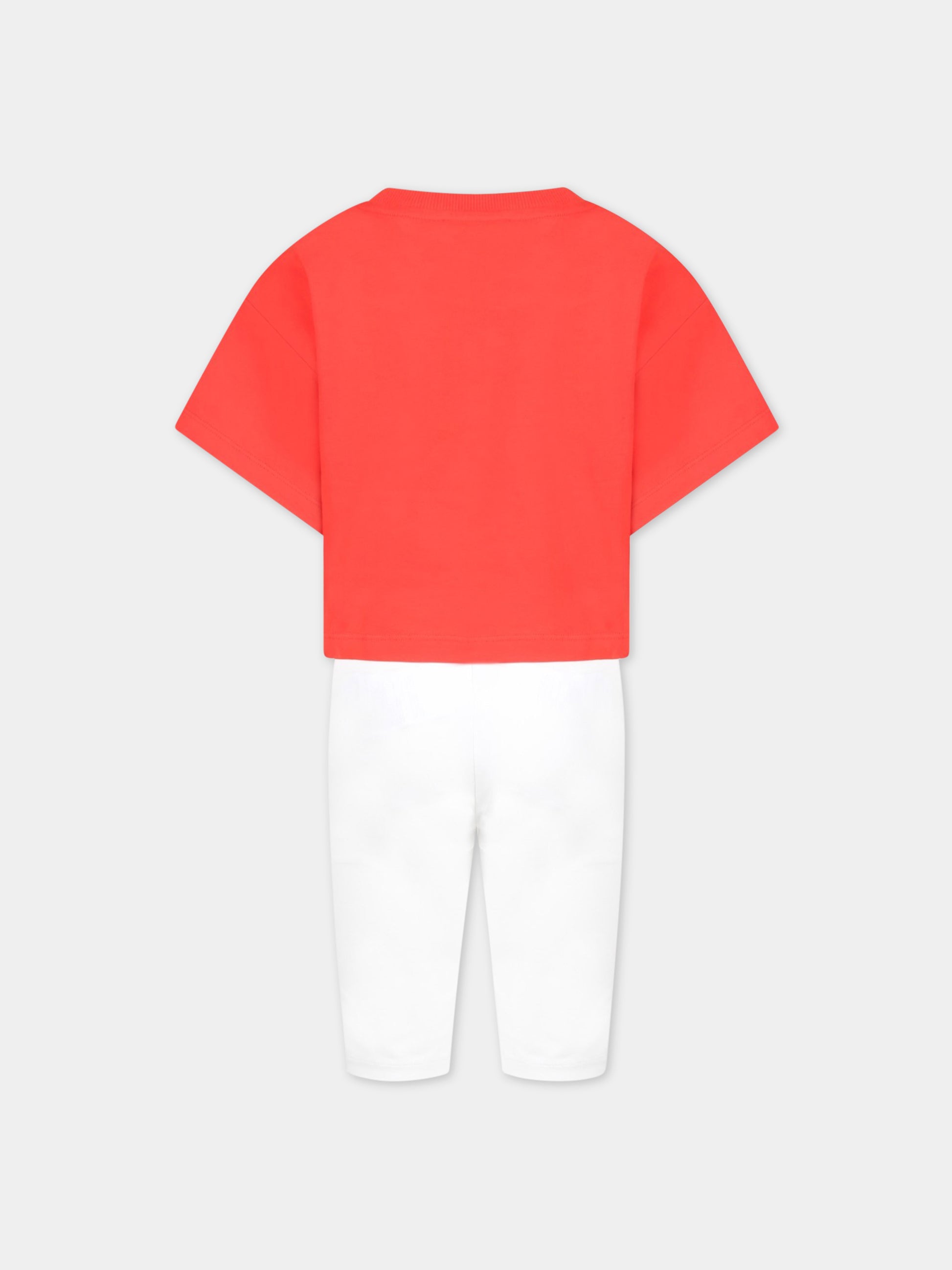 Completo multicolor per bambina con Teddy Bear e logo,Moschino Kids,HDG00S LBA10 10101