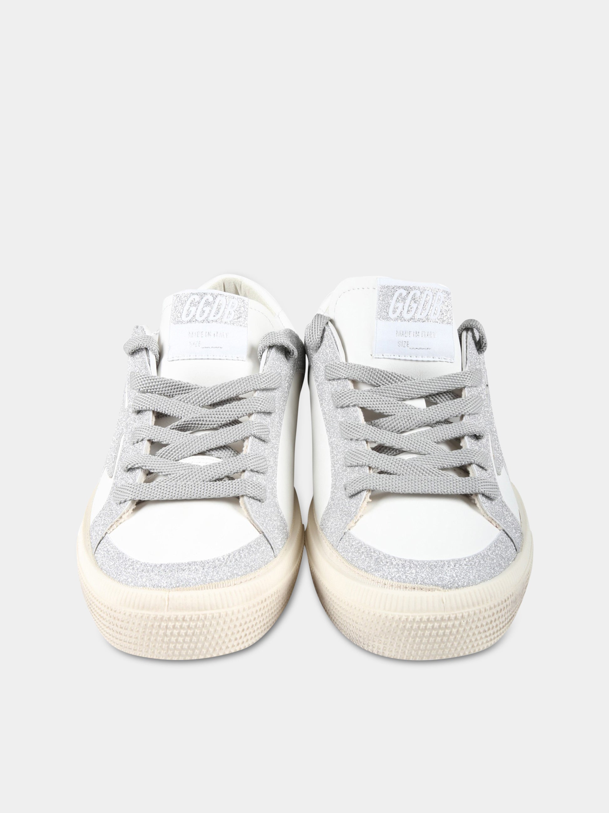 Sneakers bianche per bambina con stella,Golden Goose,GTF00495 F004216 80185