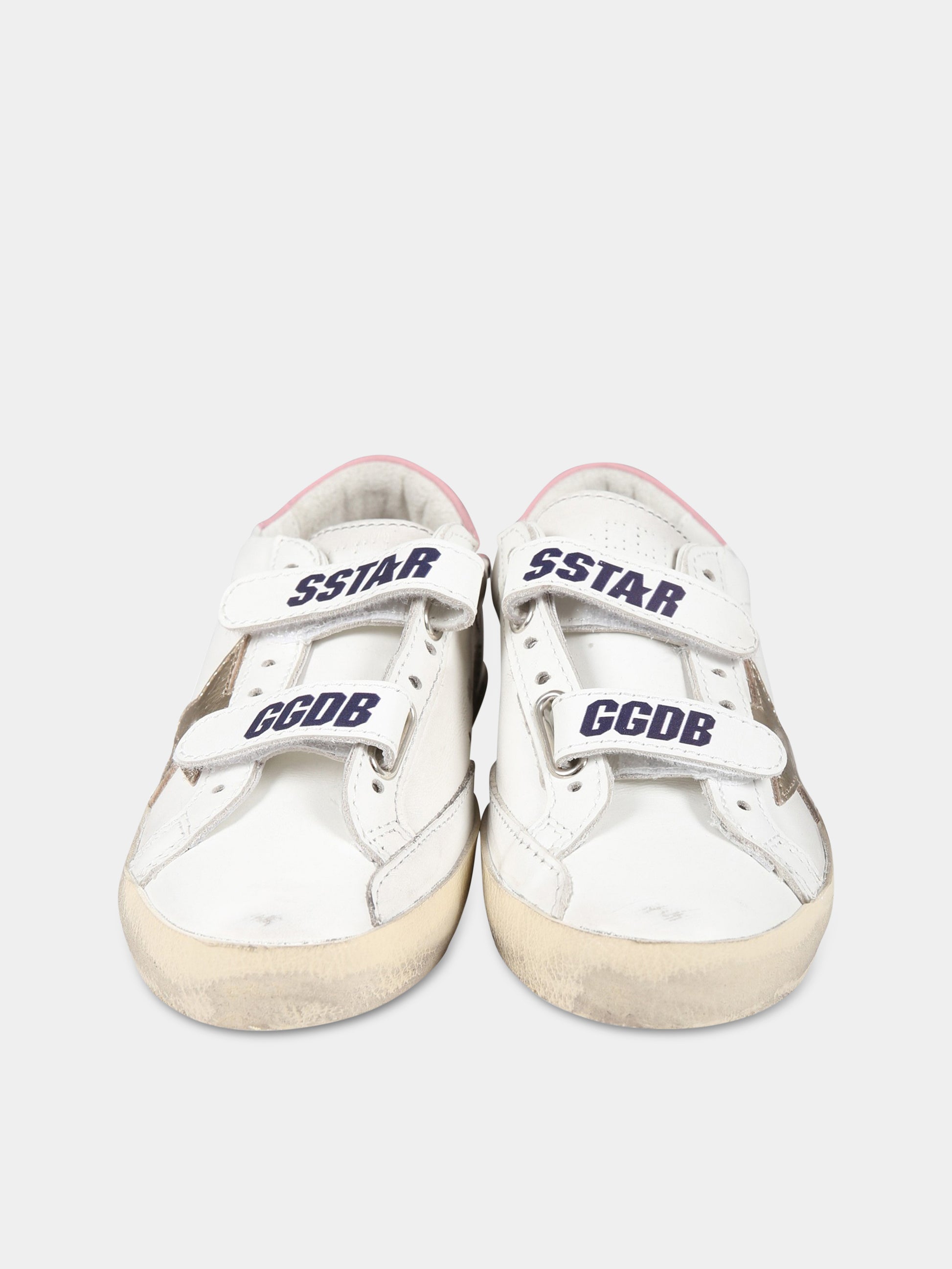 Sneakers bianche per bambina con stella,Golden Goose,GJF00111 F004219 11399